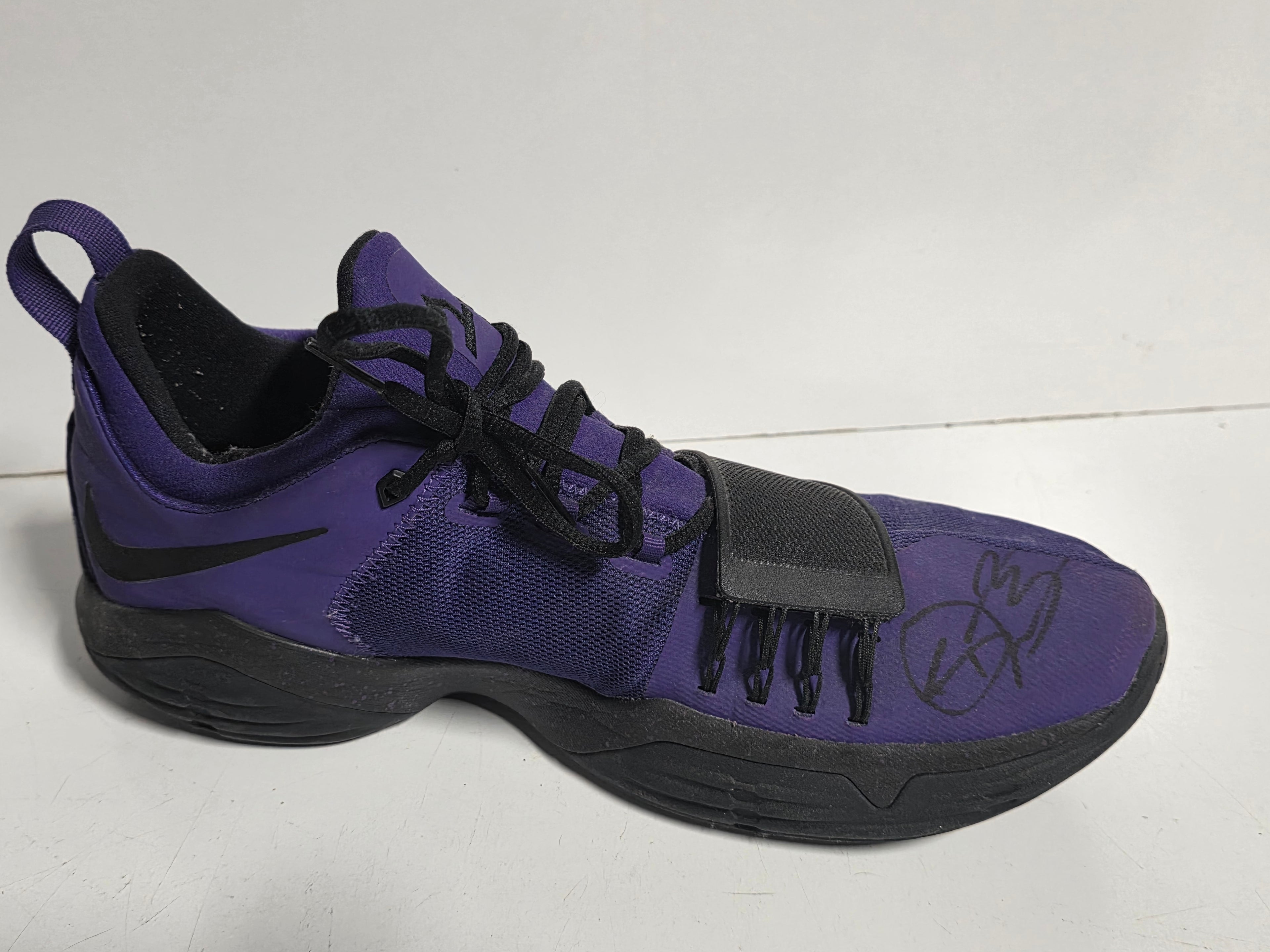 Nike Ben McLemore Signed Autograph Purple Basketball Shoe Performance Sneaker