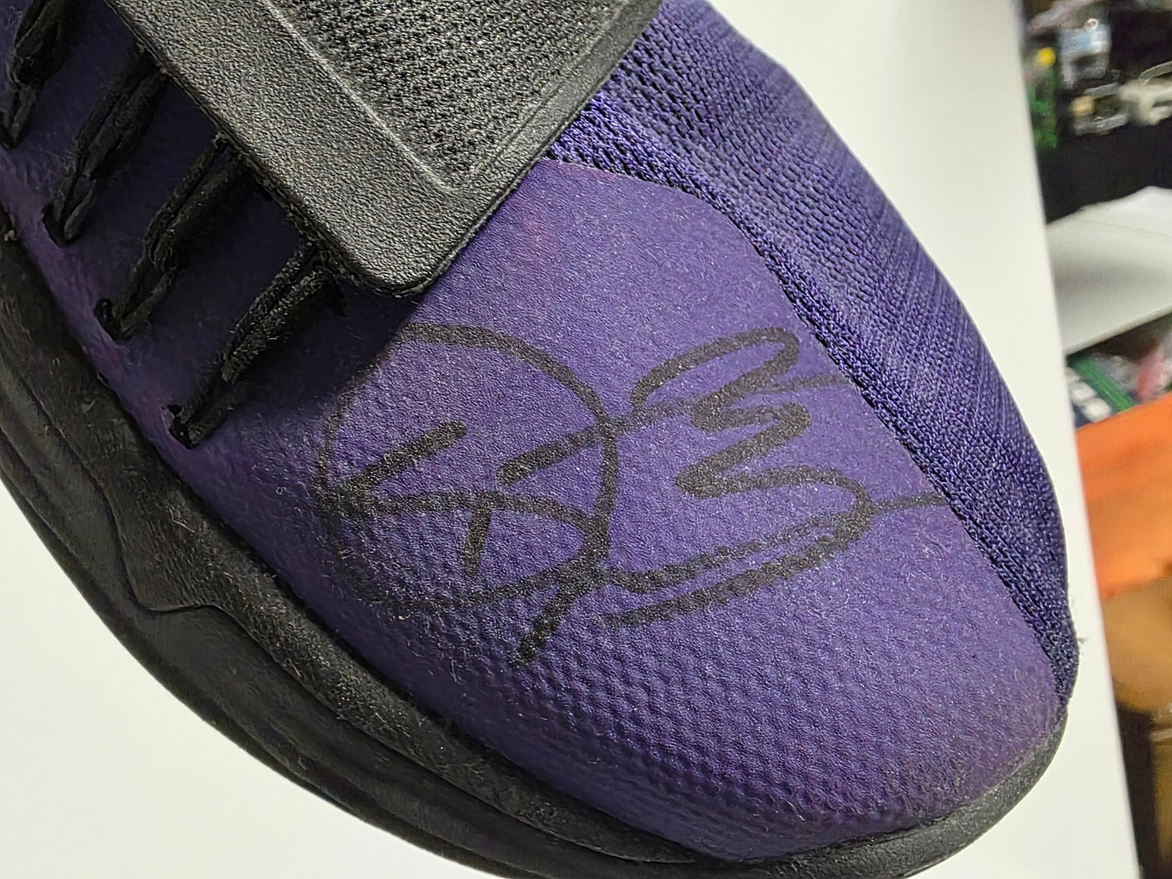 Nike Ben McLemore Signed Autograph Purple Basketball Shoe Performance Sneaker