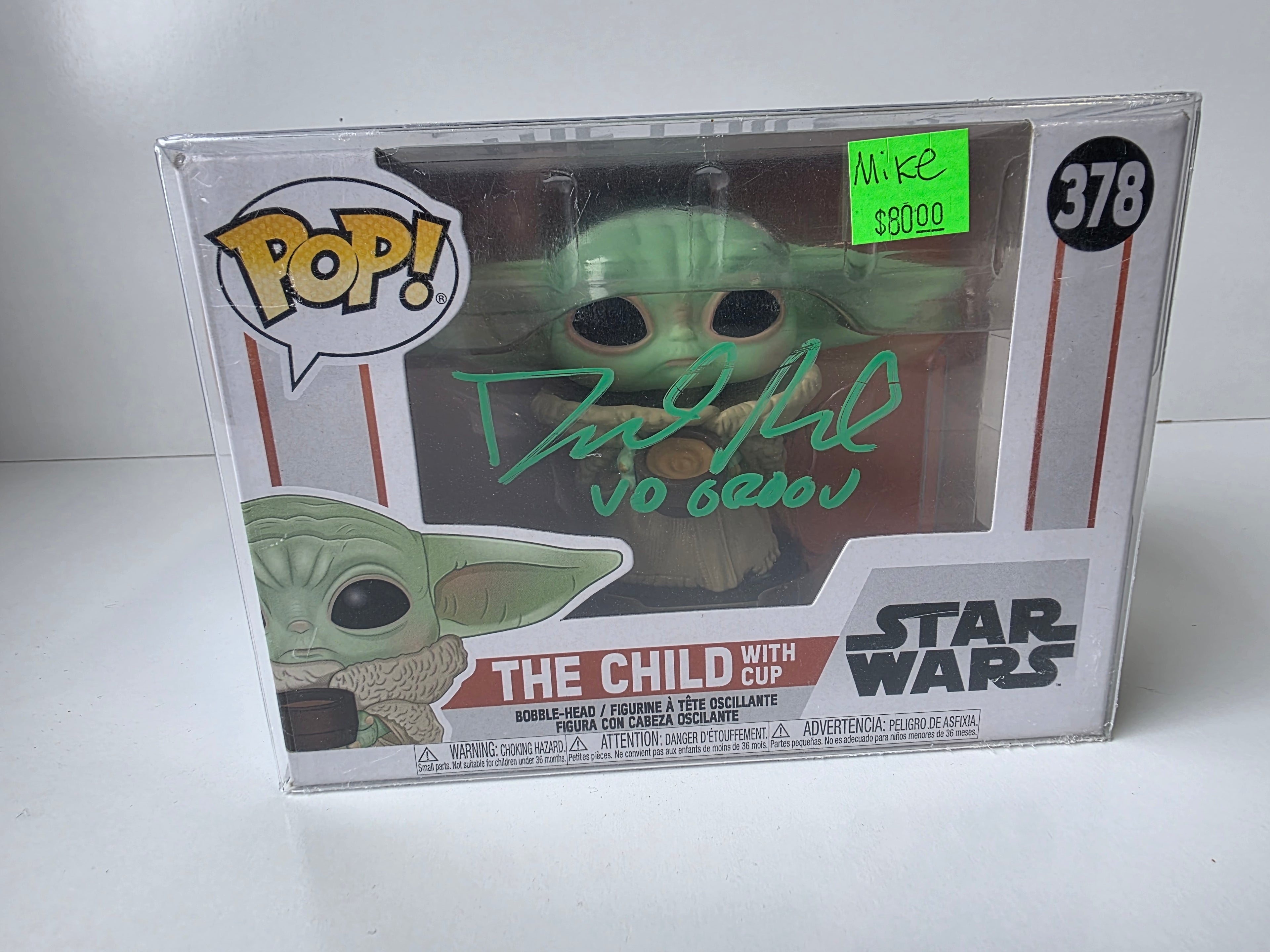 Funko Pop Star Wars The Child With Cup Autographed Beckett Witnessed Collectible