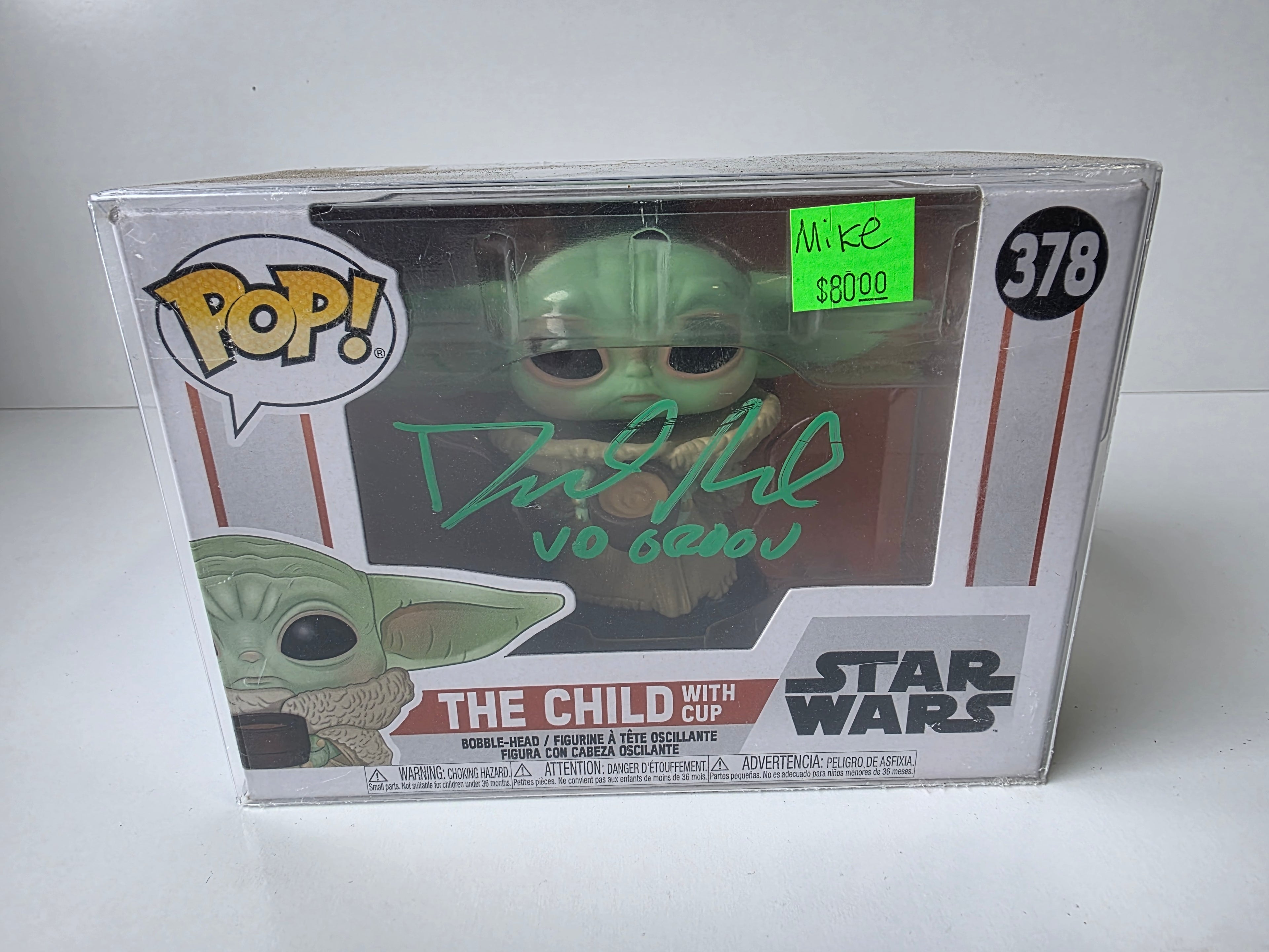 Funko Pop Star Wars The Child With Cup Autographed Beckett Witnessed Collectible
