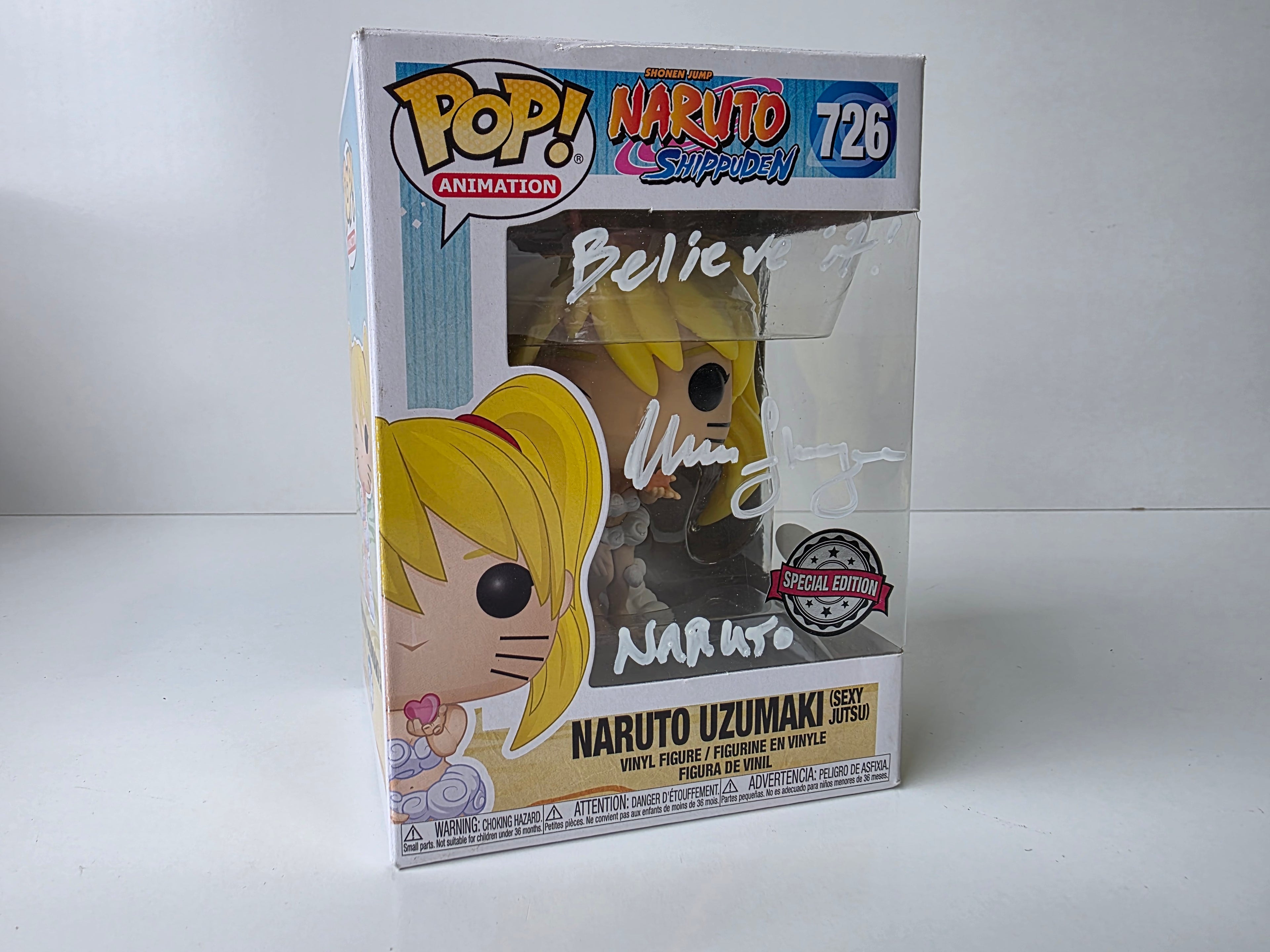 Funko Pop Naruto Shippuden Naruto Uzumaki Sexy Jutsu Autographed ISA Certified Collectible
