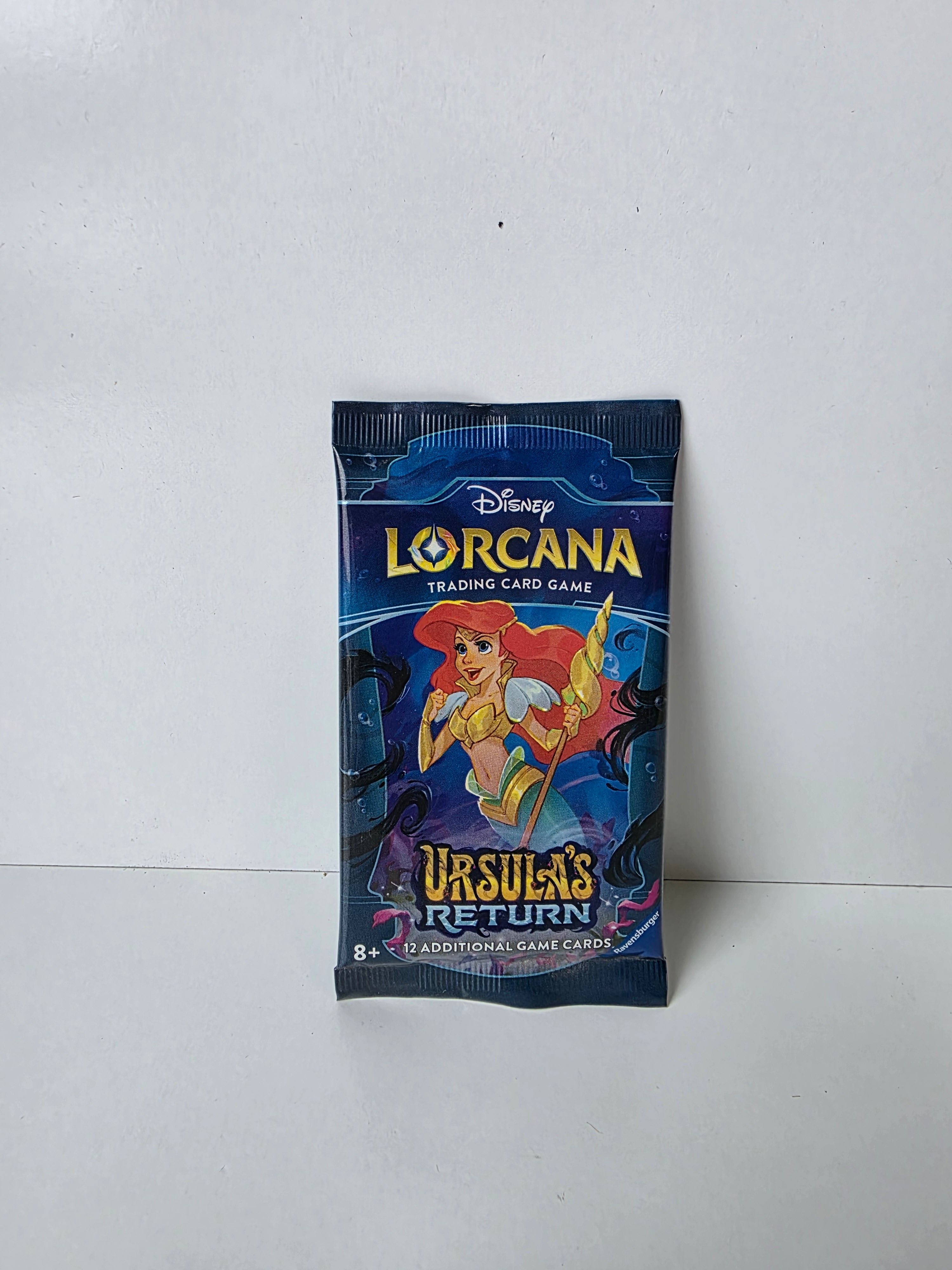 Disney Lorcana Ursulas Return Booster Pack Trading Card Game Sealed 12 Cards