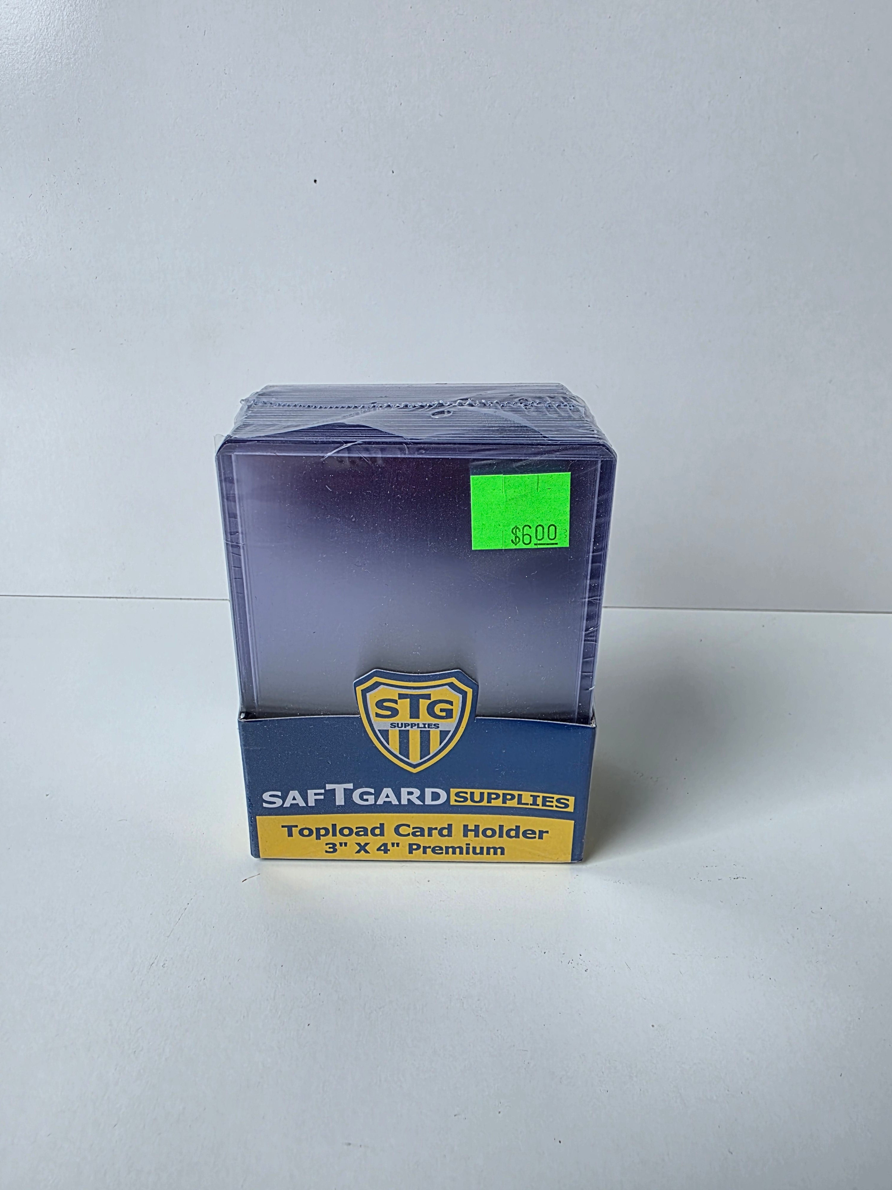 Saftgard Supplies 3x4 Premium Topload Card Holders 25 Pack Clear Rigid PVC Protectors