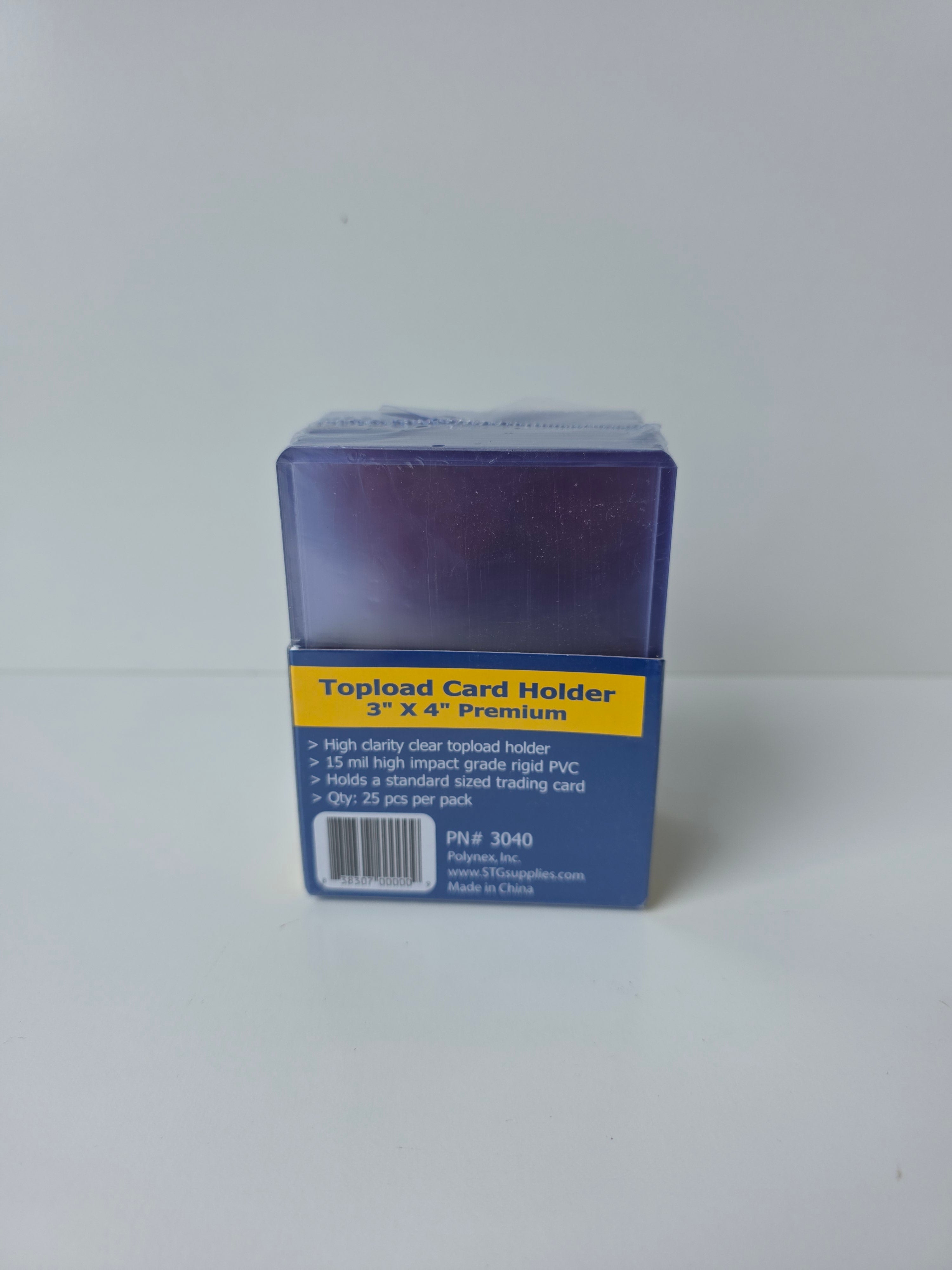 Saftgard Supplies 3x4 Premium Topload Card Holders 25 Pack Clear Rigid PVC Protectors