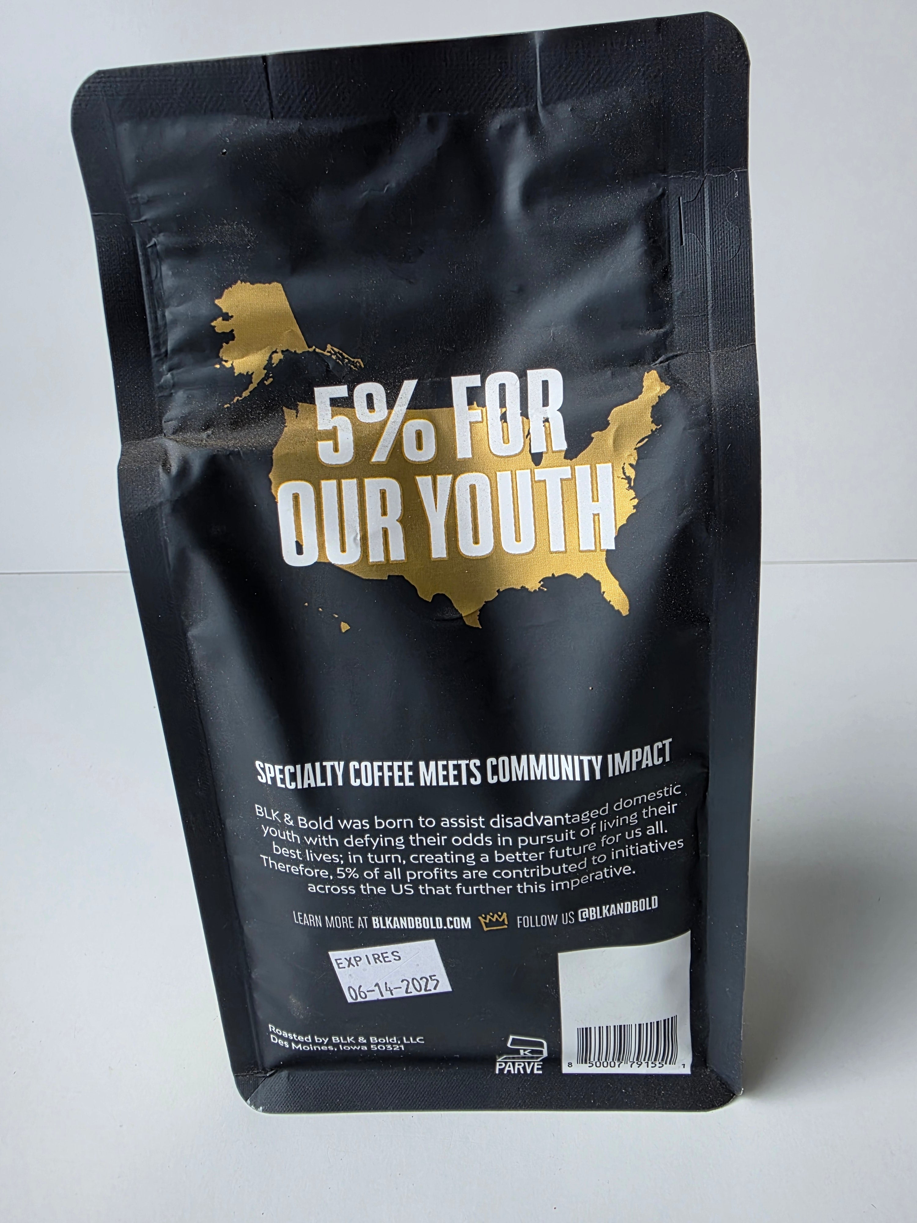 BLK & Bold Smoove Operator Dark Roast Ground Coffee Bag 12oz Specialty Blend