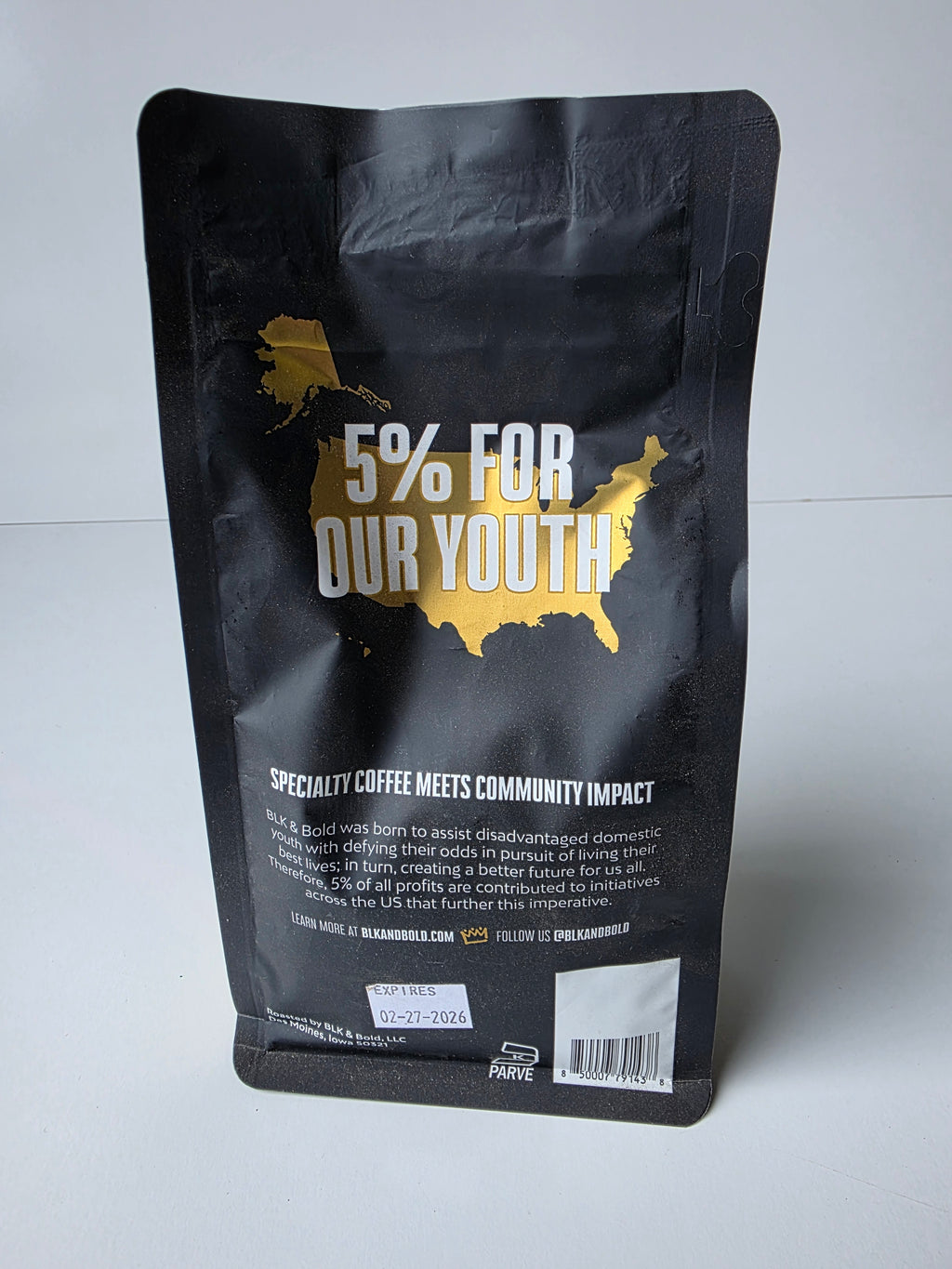 BLK & Bold Rise & Grind Medium Roast Ground Coffee Bag 12oz Specialty Blend