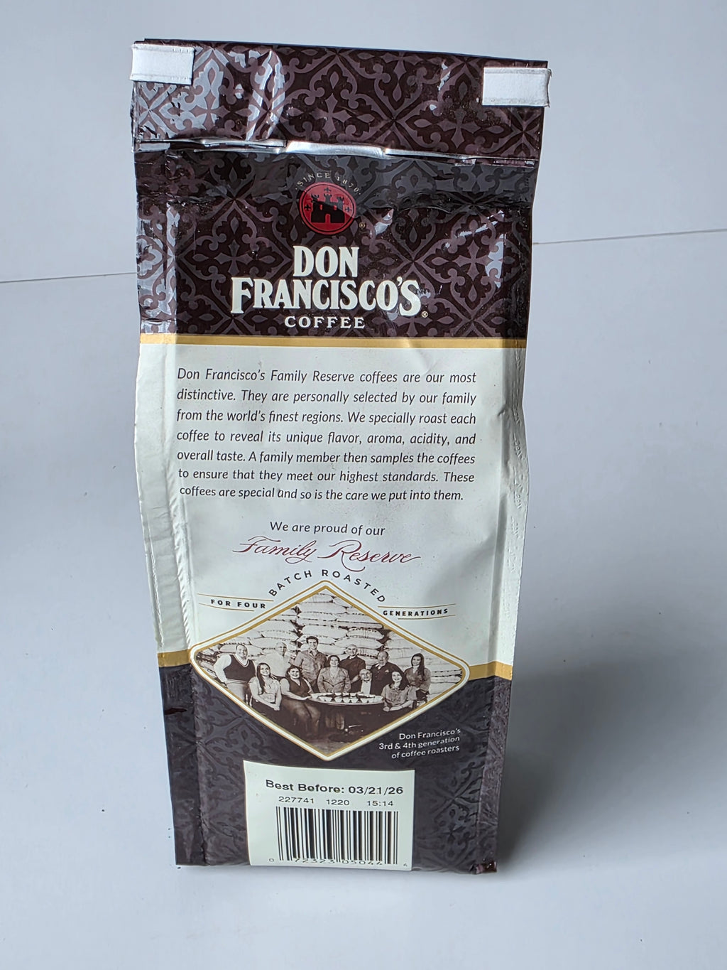 Don Francisco’s Vanilla Nut Ground Coffee 12oz Family Reserve Medium Roast