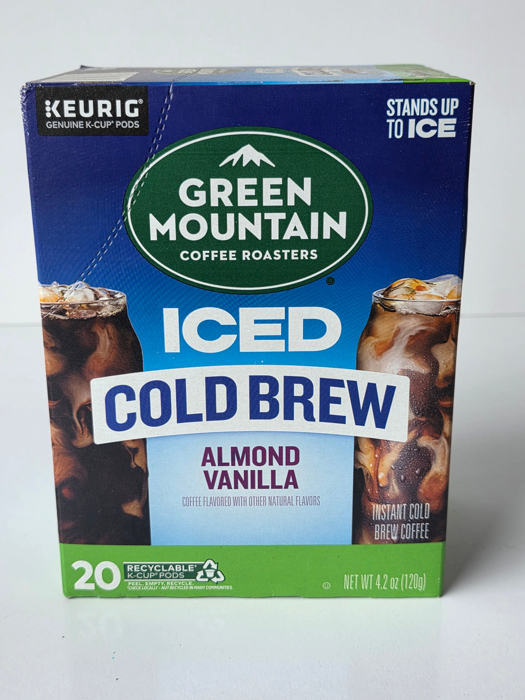 Green Mountain Iced Cold Brew Almond Vanilla 20ct Keurig K-Cup Pods Coffee