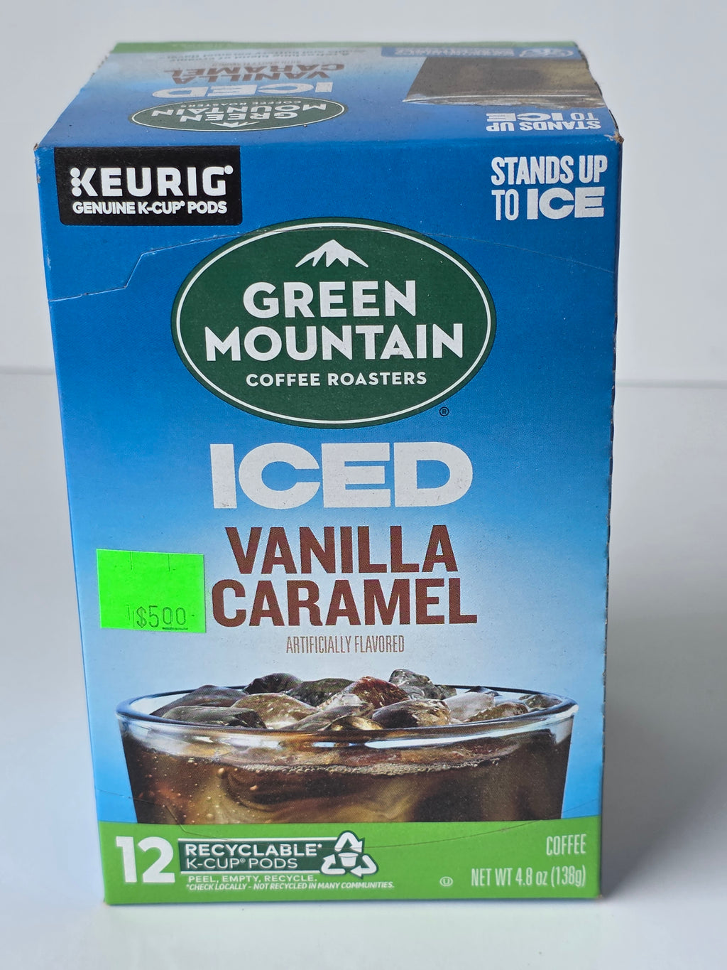 Green Mountain Iced Vanilla Caramel Coffee 12ct Keurig K-Cup Pods Medium Roast
