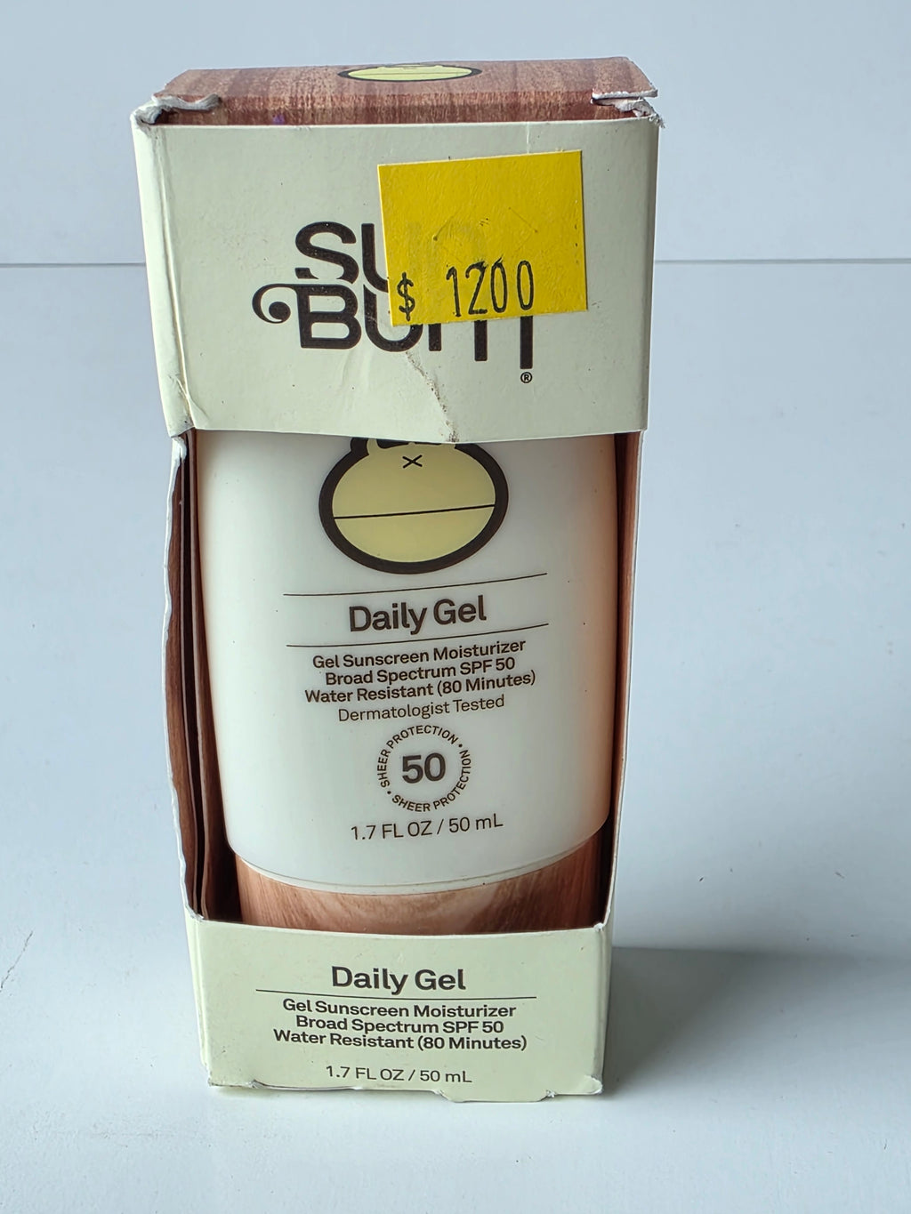 Sun Bum Daily Gel Sunscreen Moisturizer SPF 50 Broad Spectrum 1.7oz Bottle
