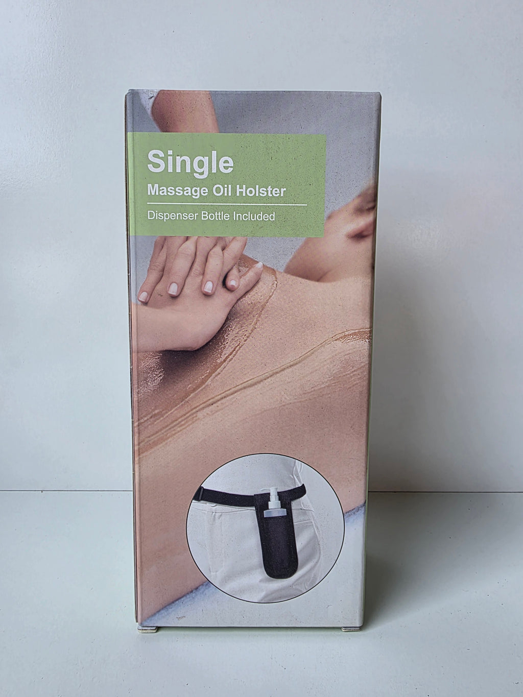 Single Massage Oil Holster with 8oz Dispenser Bottle Adjustable Strap Nylon