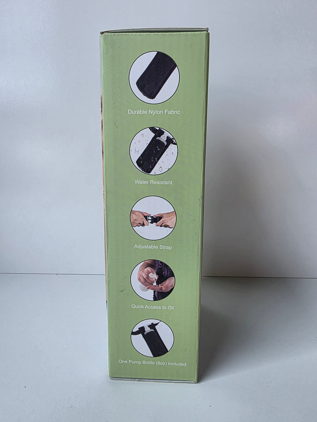Single Massage Oil Holster with 8oz Dispenser Bottle Adjustable Strap Nylon