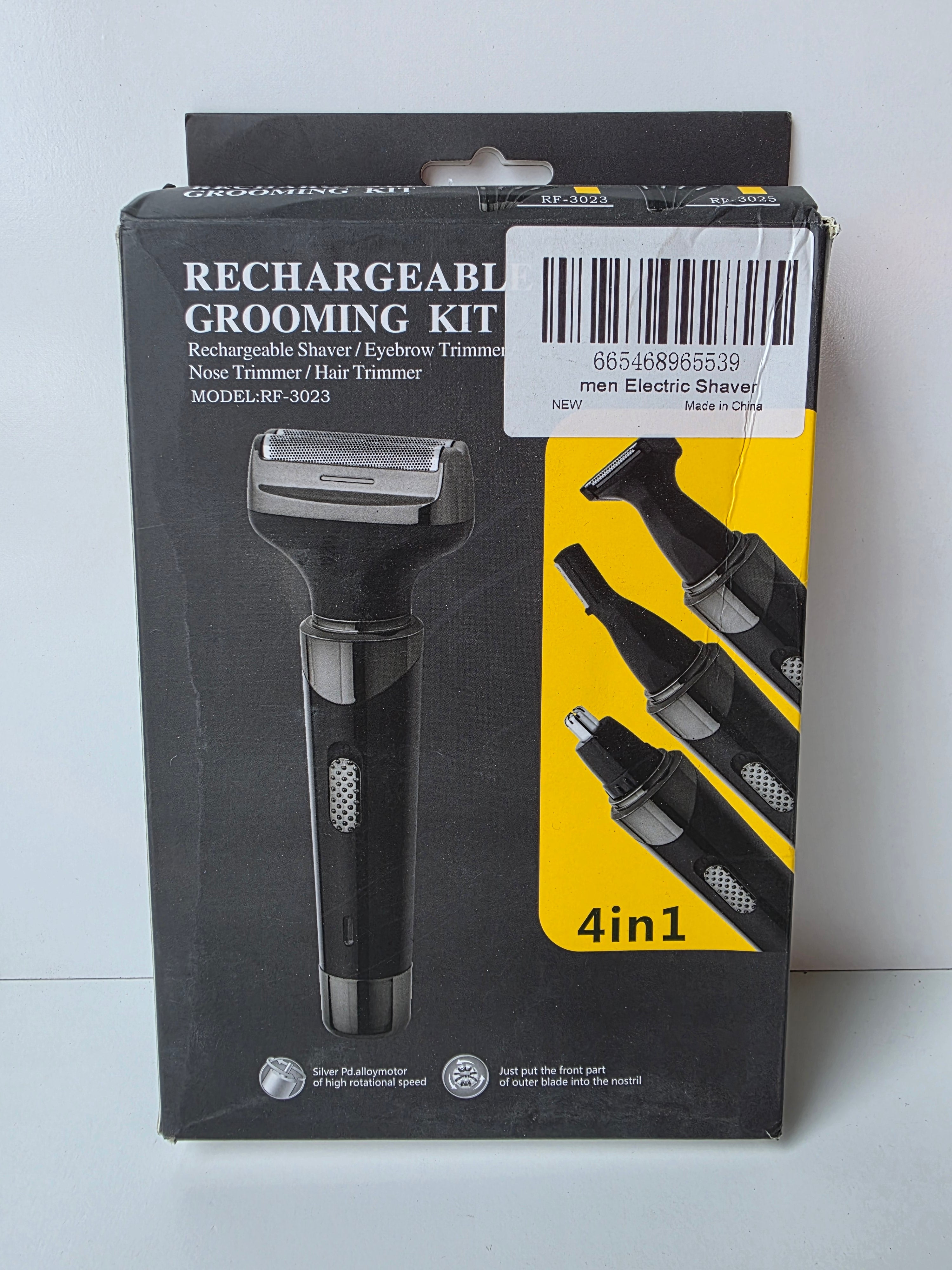 Rechargeable 4-in-1 Electric Grooming Kit RF-3023 Shaver Trimmer for Men