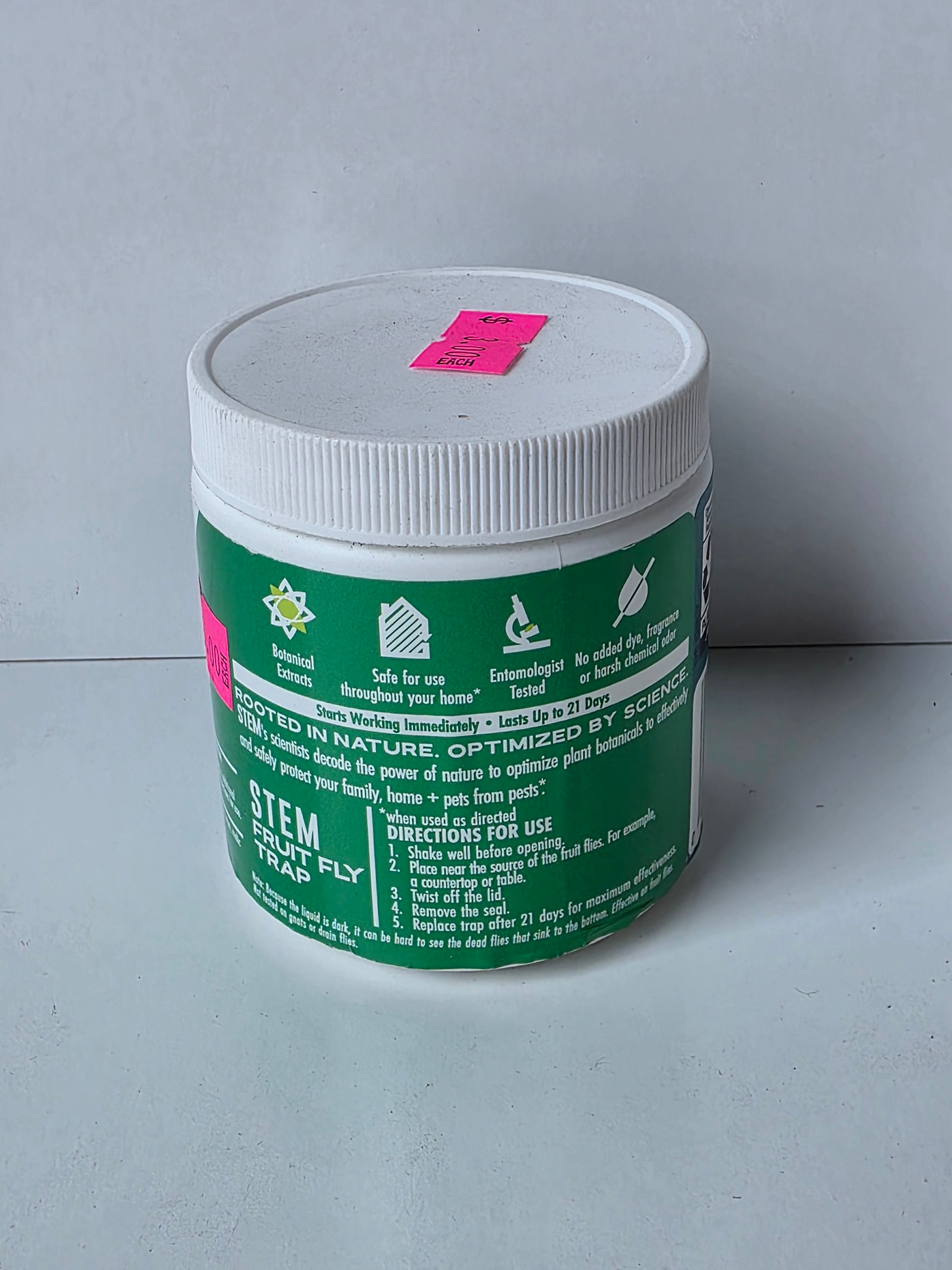 STEM Fruit Fly Trap Botanical Indoor Fly Killer Safe for Kids and Pets 5.4oz