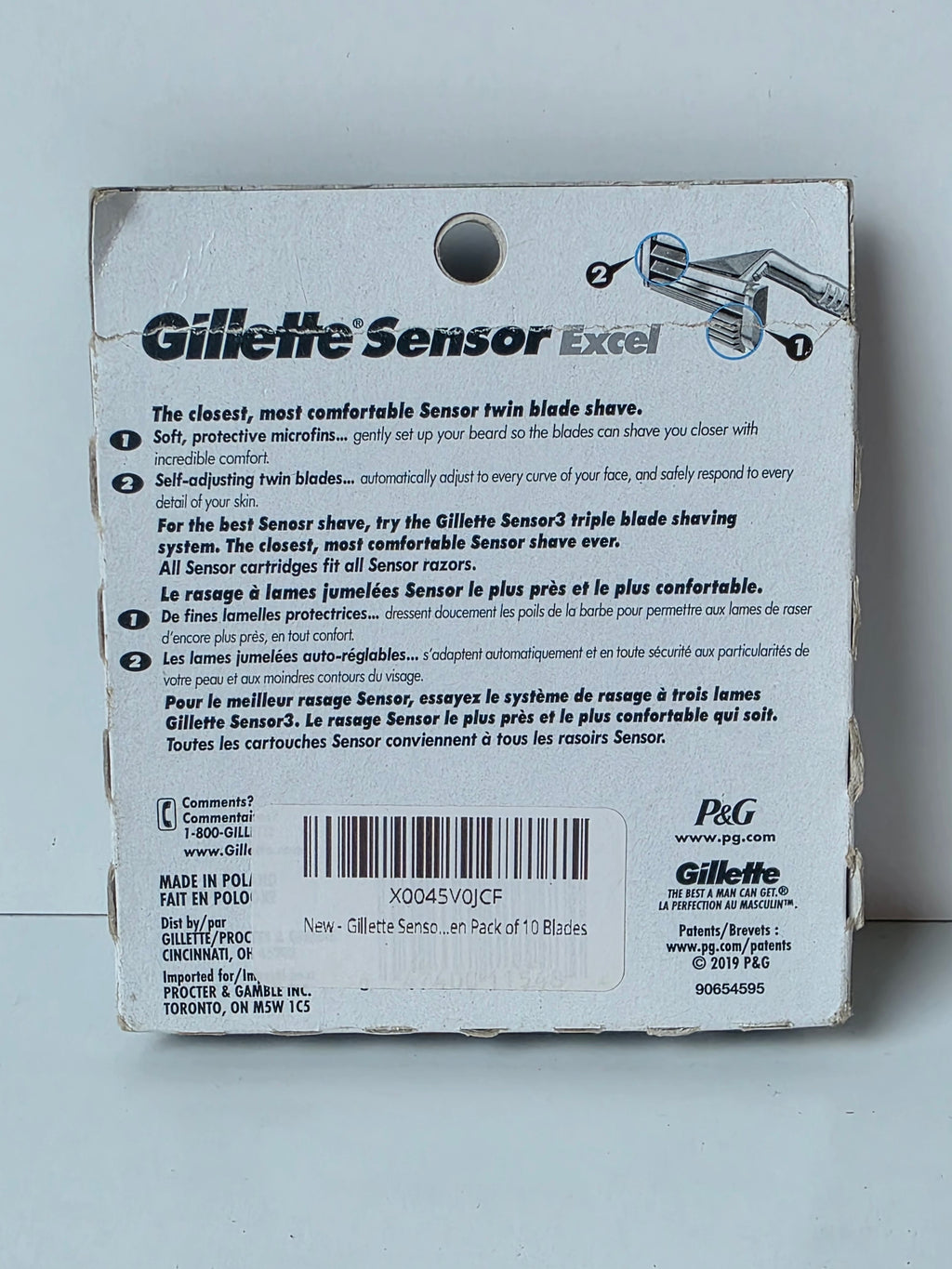Gillette Sensor Excel Razor Blade Cartridges 10 Pack Fits All Sensor Razors