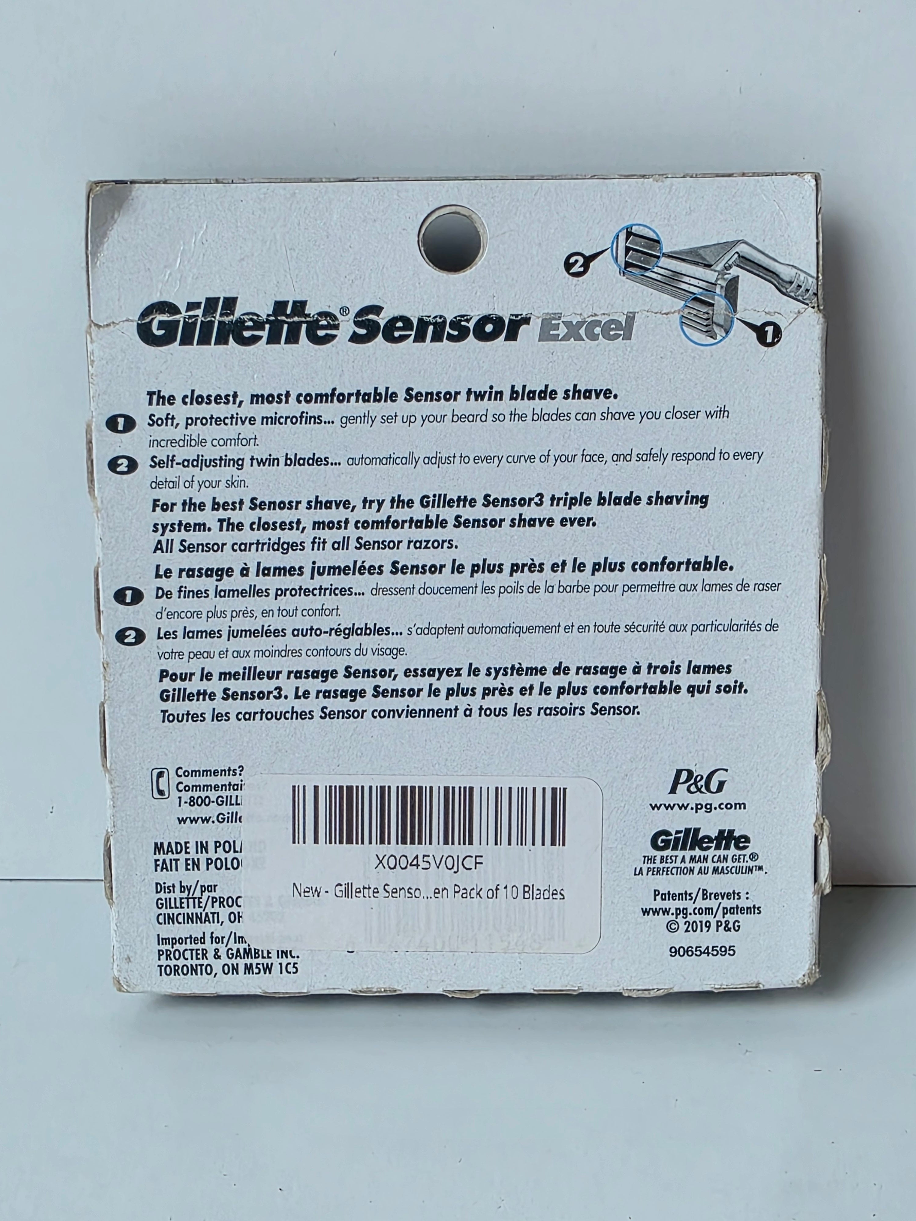 Gillette Sensor Excel Razor Blade Cartridges 10 Pack Fits All Sensor Razors