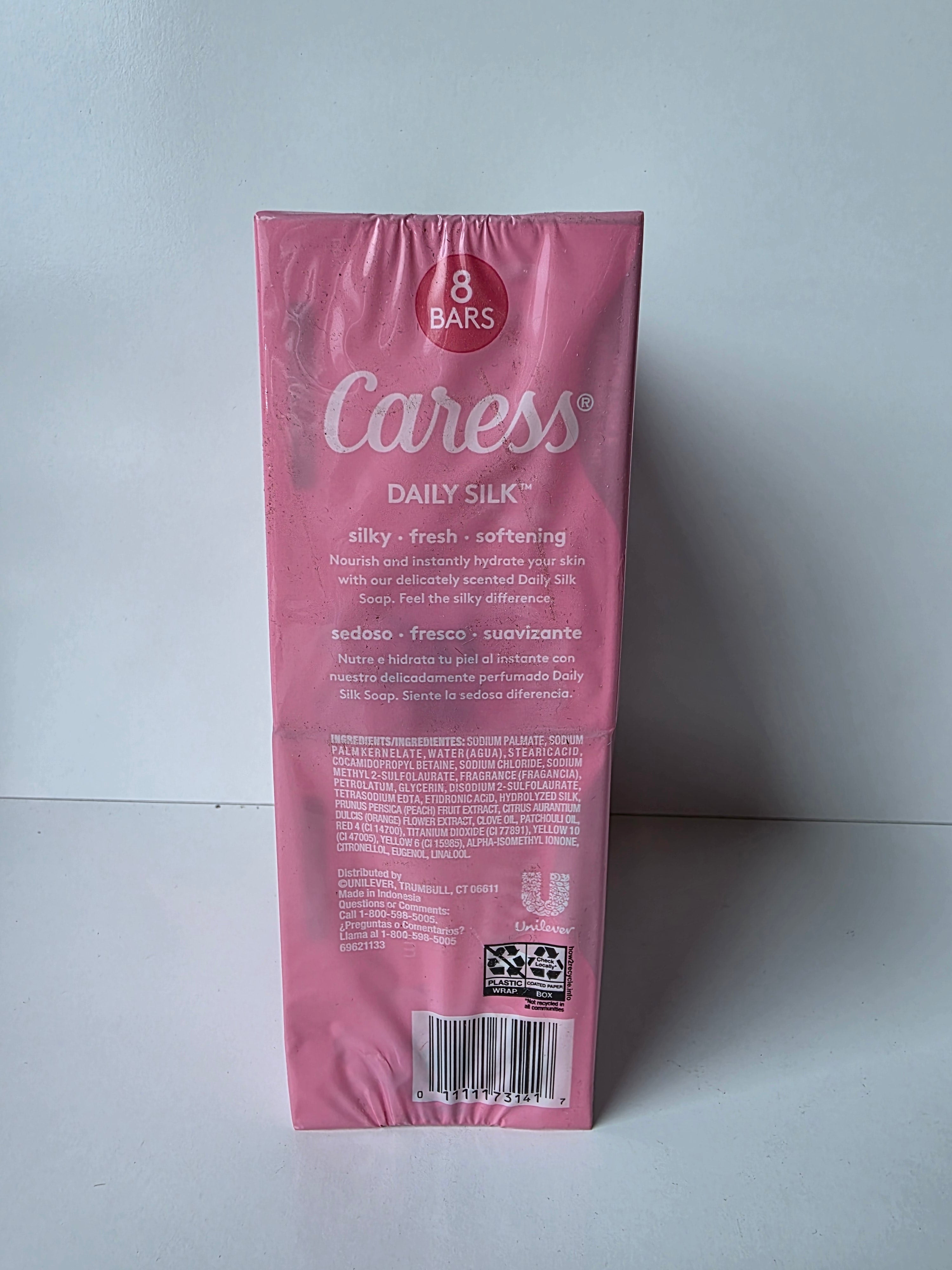 Caress Daily Silk White Peach and Orange Blossom Moisturizing Bar Soap 8 Pack