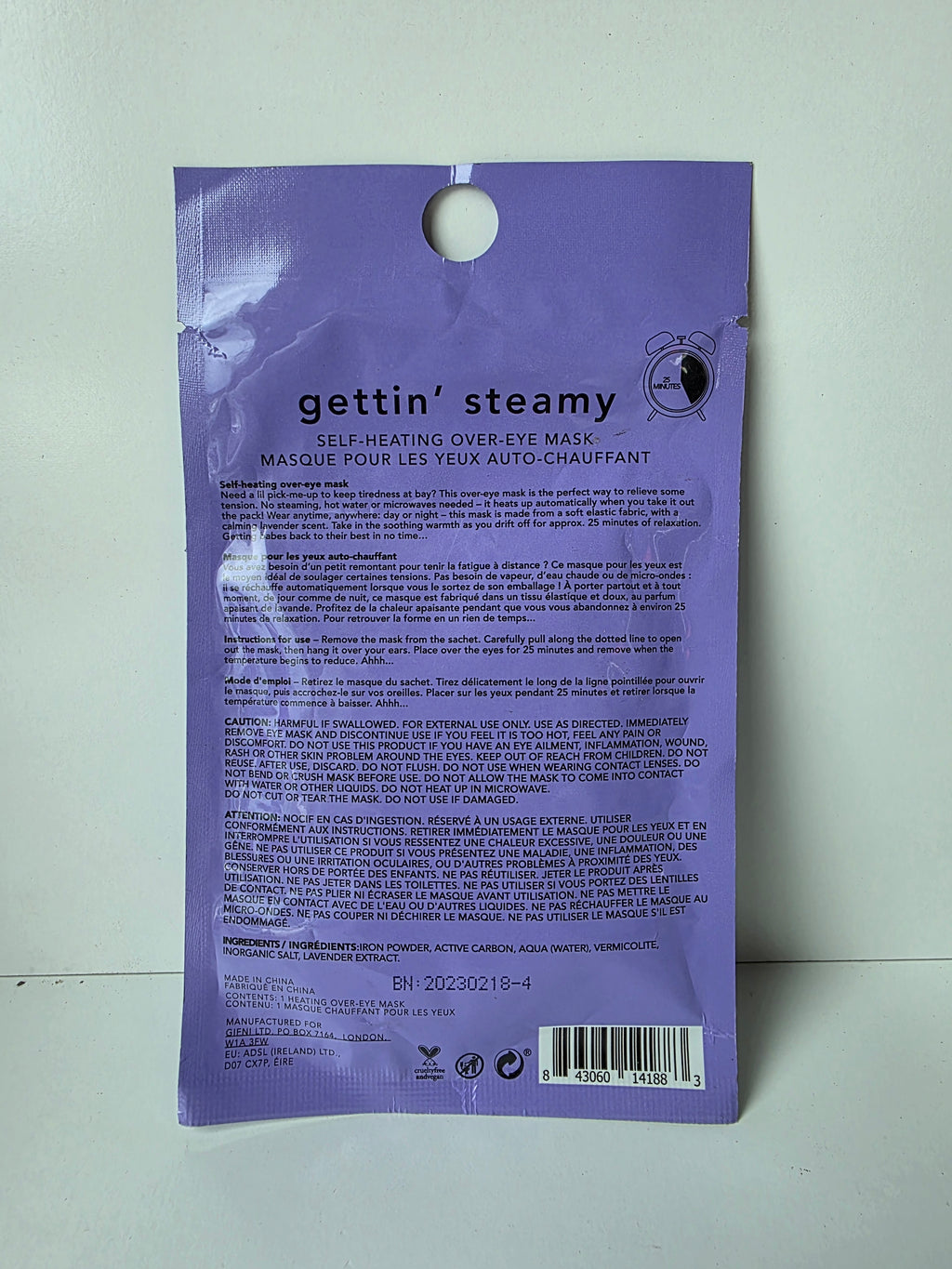 Holler and Glow Gettin’ Steamy Self-Heating Over-Eye Mask – Lavender Scented