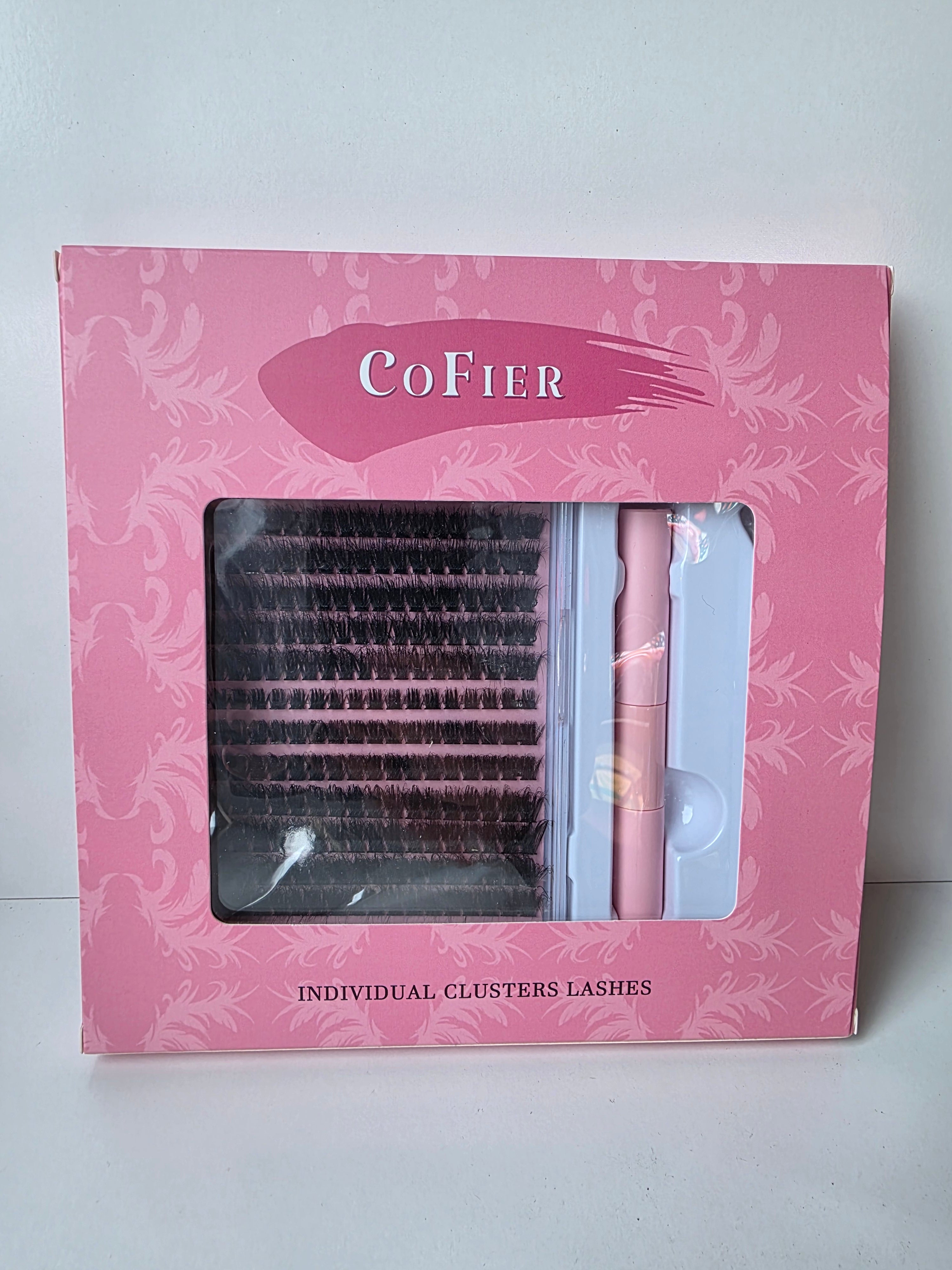 CoFier Individual Cluster Lashes Set – Natural Volume Eyelash Extensions Kit