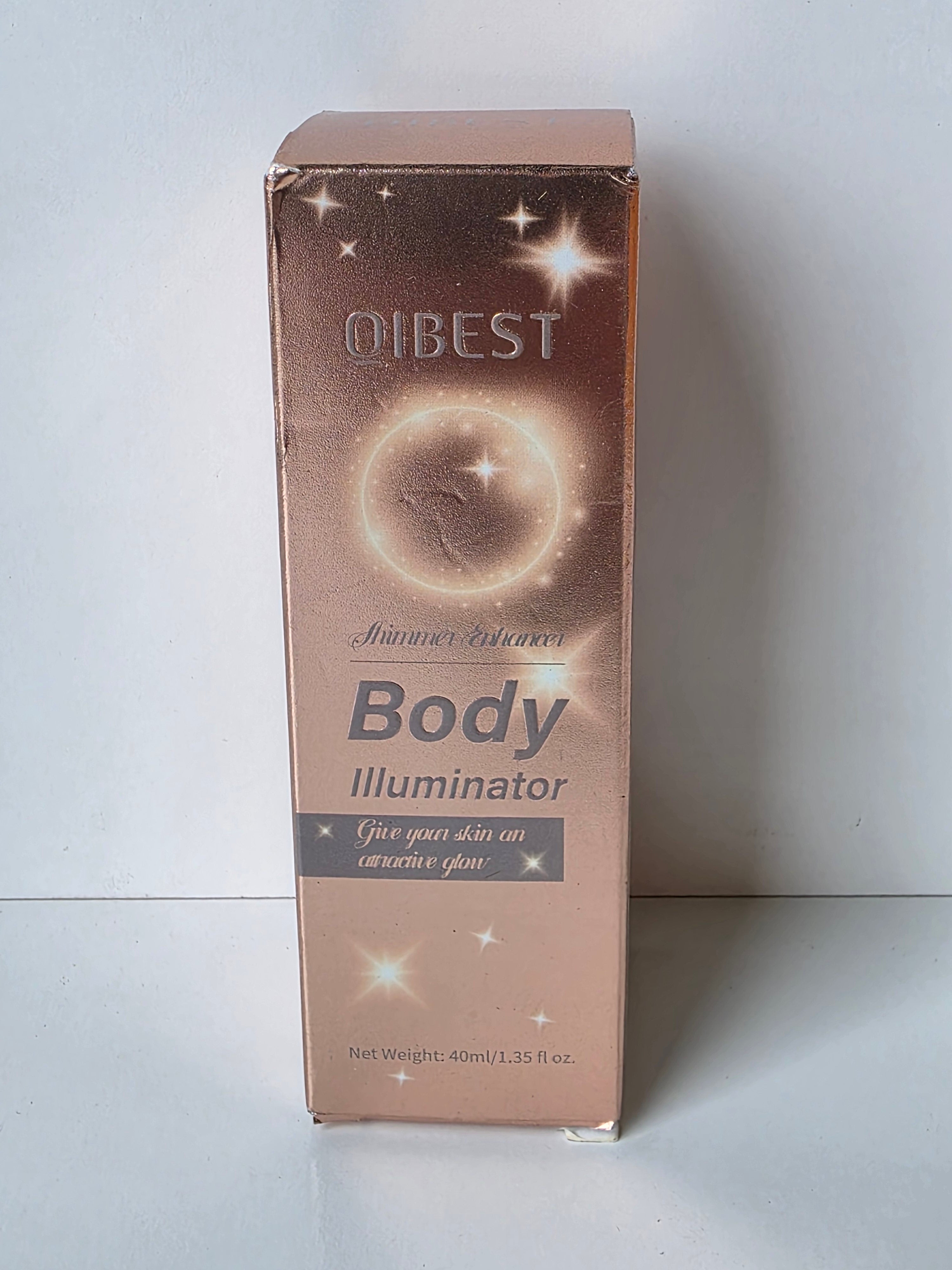 Qibest Body Illuminator Shimmer Highlighter 40ml Liquid Skin Glow Enhancer