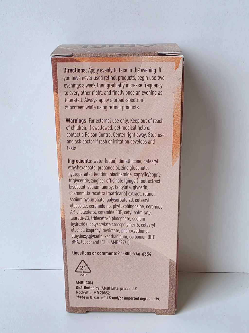 AMBI Even & Clear Fade Serum Retinol 1oz Dark Spot Corrector with Hyaluronic Acid