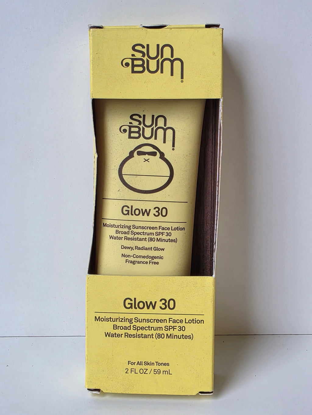 Sun Bum Glow 30 SPF Face Lotion Sunscreen 2oz Dewy Moisturizing Broad Spectrum