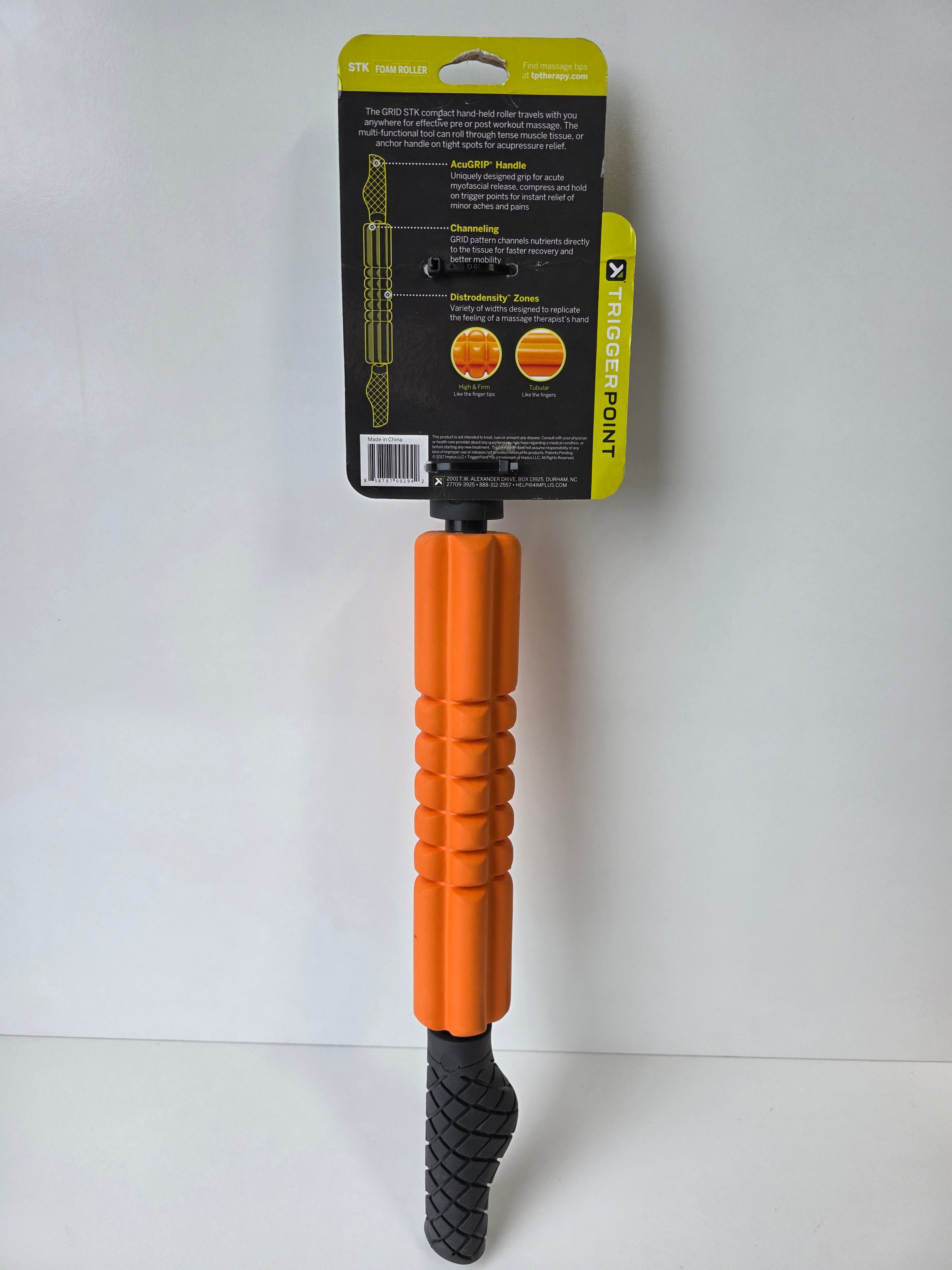 TriggerPoint STK Handheld Foam Roller Orange Massage Stick for Muscle Recovery