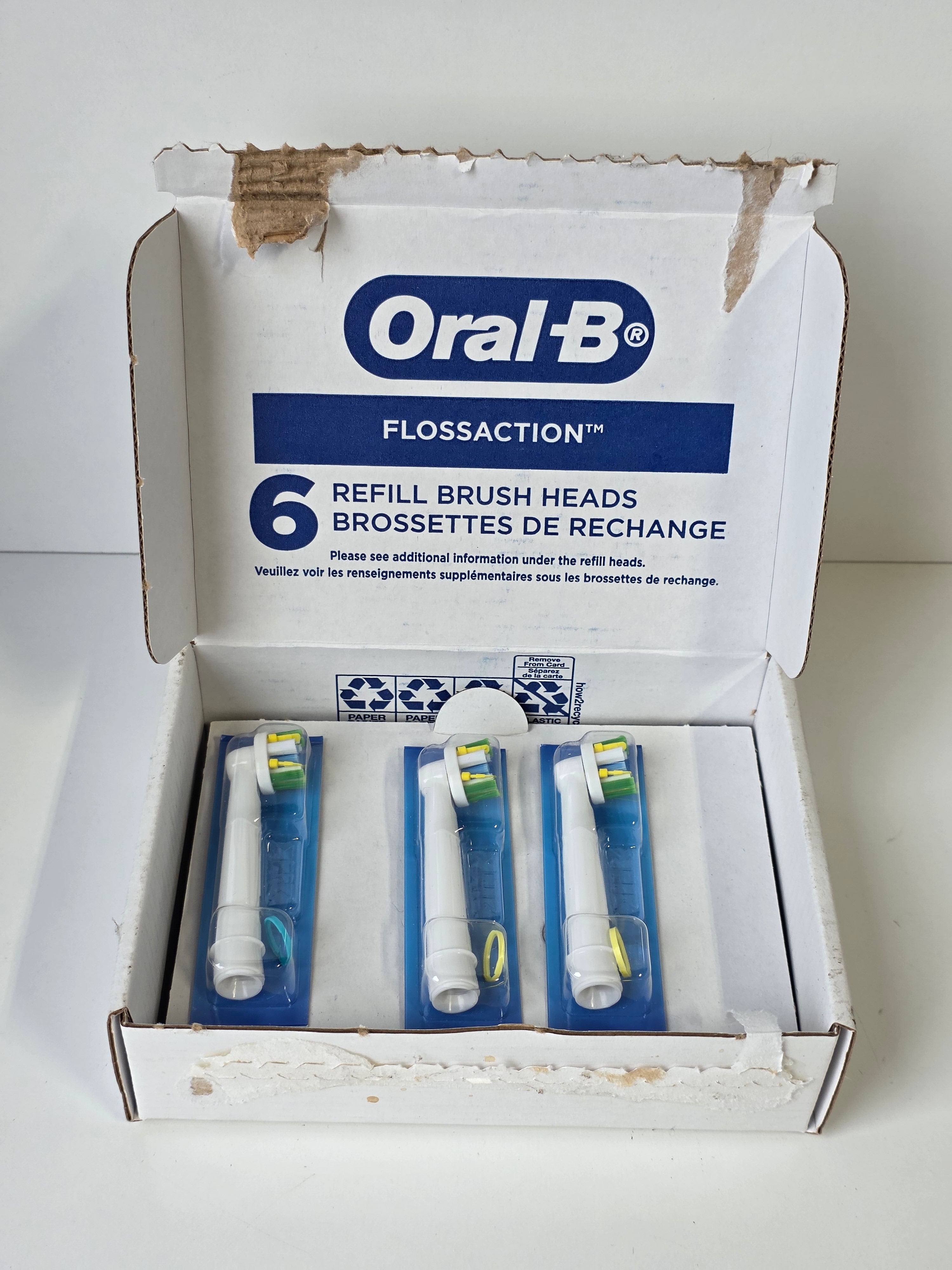 Oral-B FlossAction Electric Toothbrush Refill Brush Heads 6-Pack Replacement Set