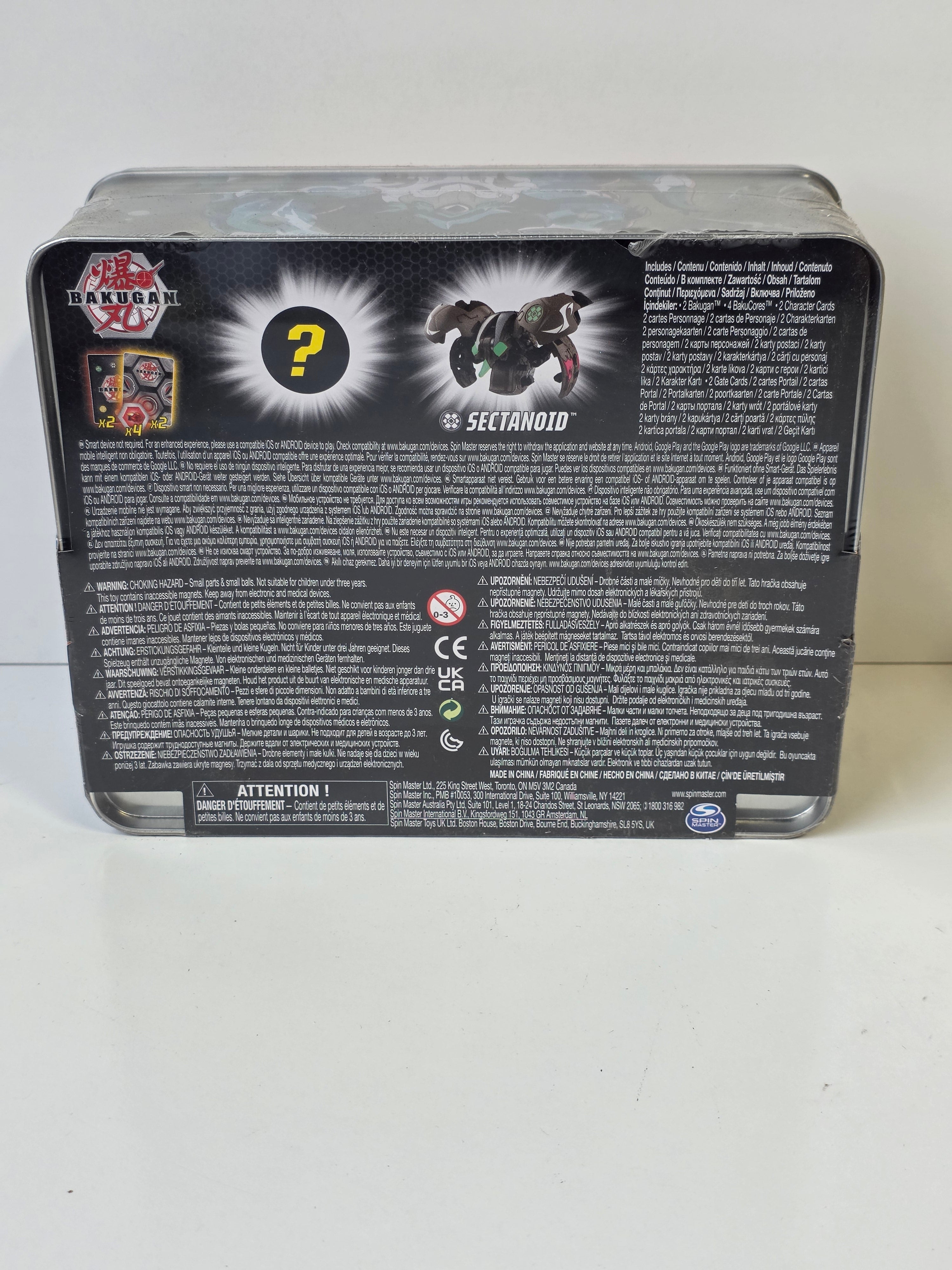 Bakugan Baku-Tin Sectanoid Mystery Bakugan Collectible Battle Toy Set