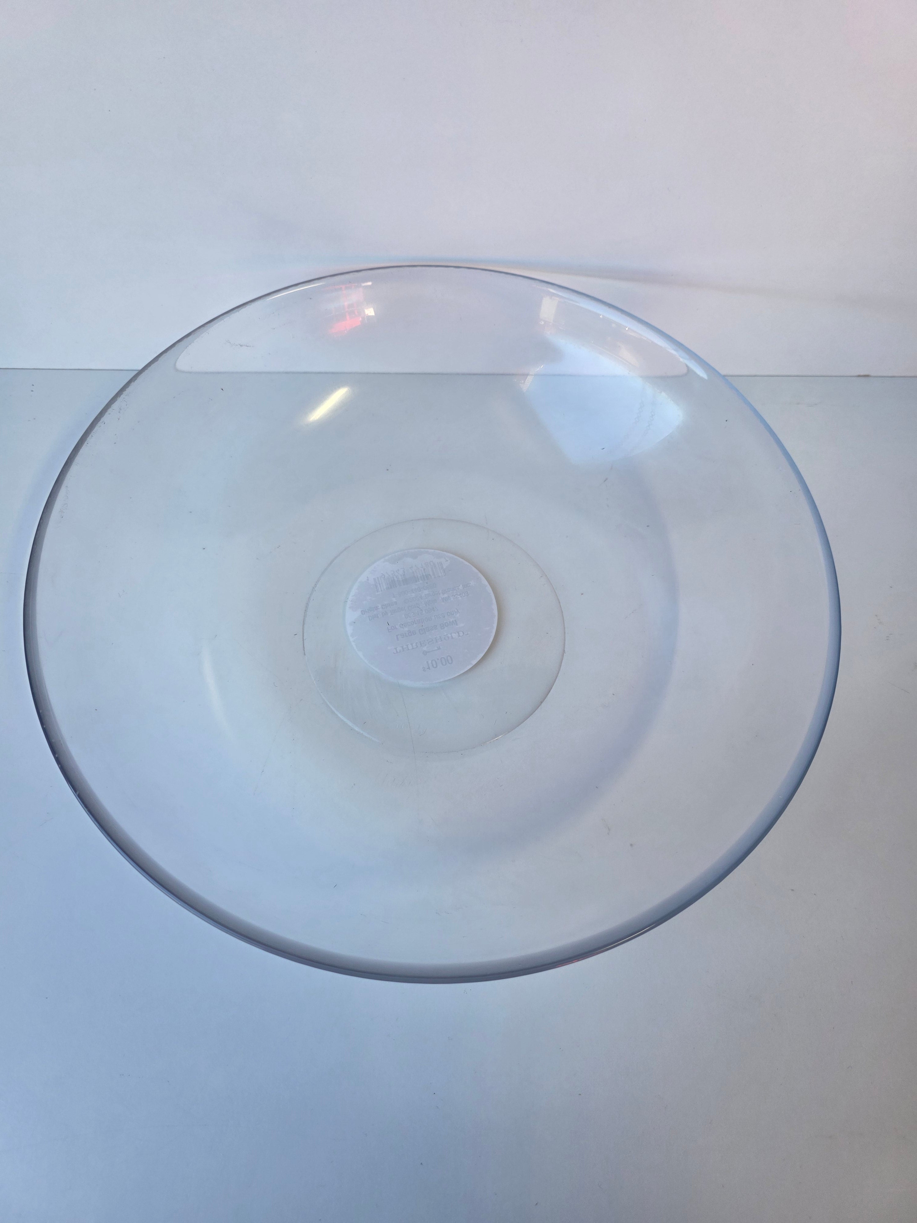 Threshold Clear Large Decorative Glass Bowl Modern Home Display Centerpiece