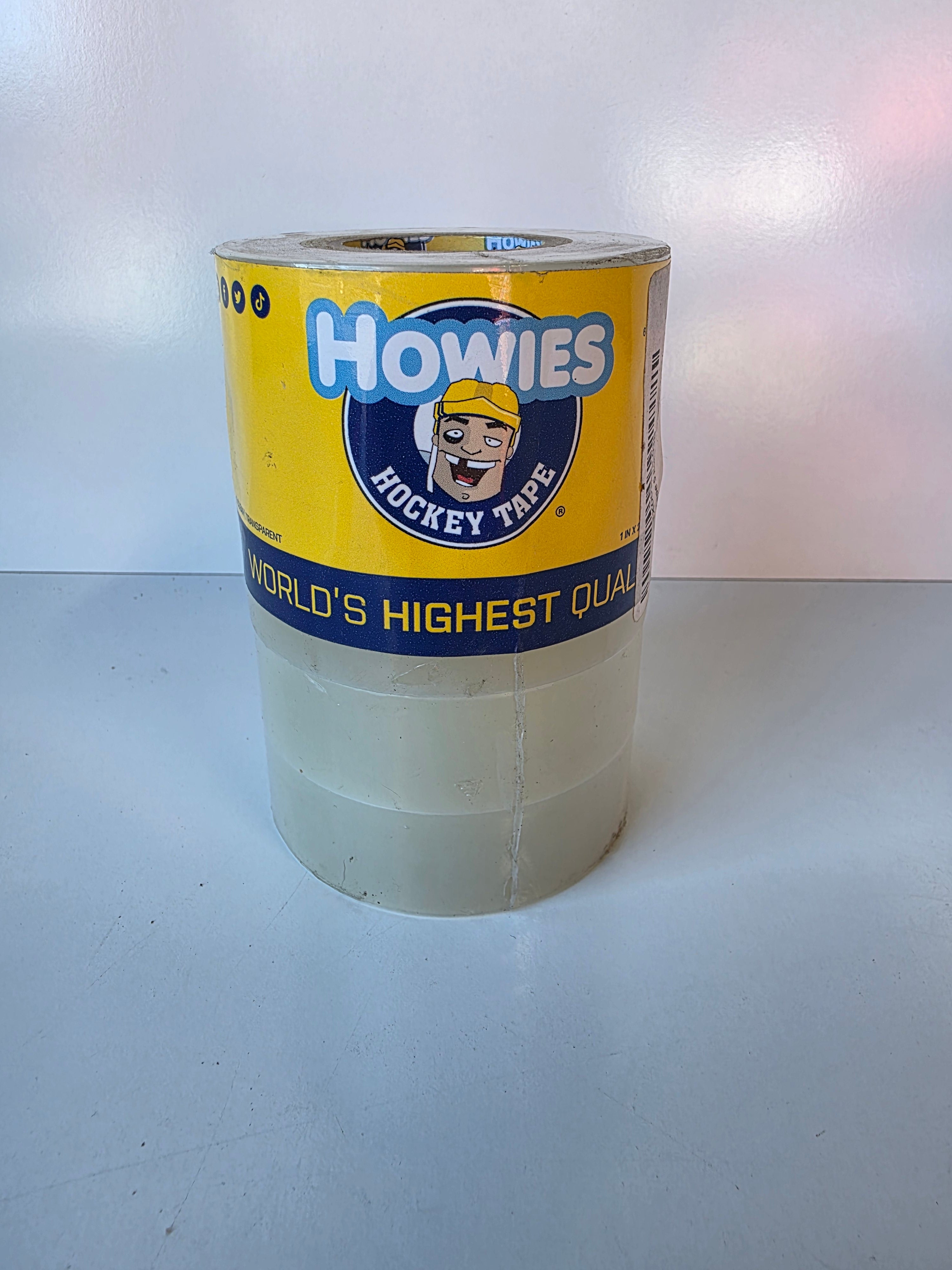 Howies Hockey Tape Clear Shin Pad Tape 5 Roll Pack Durable Sports Equipment