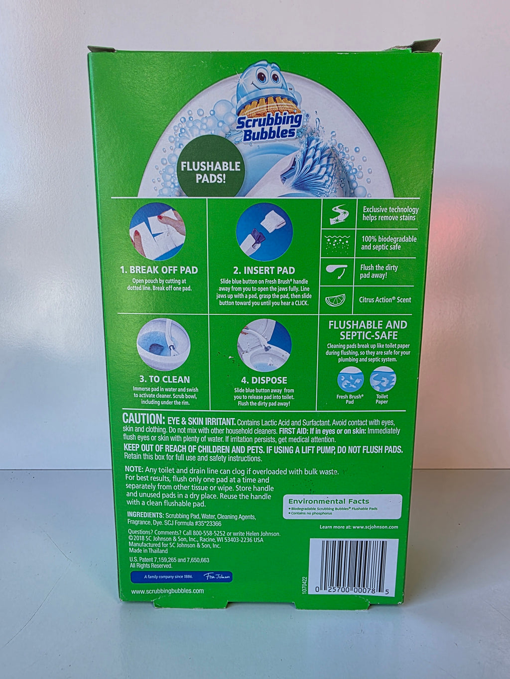 Scrubbing Bubbles Fresh Brush Flushable Refills Citrus Scent Toilet Cleaner 20 Pack