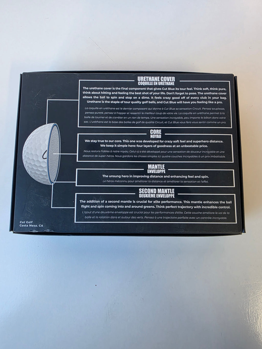 Cut Blue Tour Quality Golf Balls 1 Dozen Urethane Cover Premium Distance Set