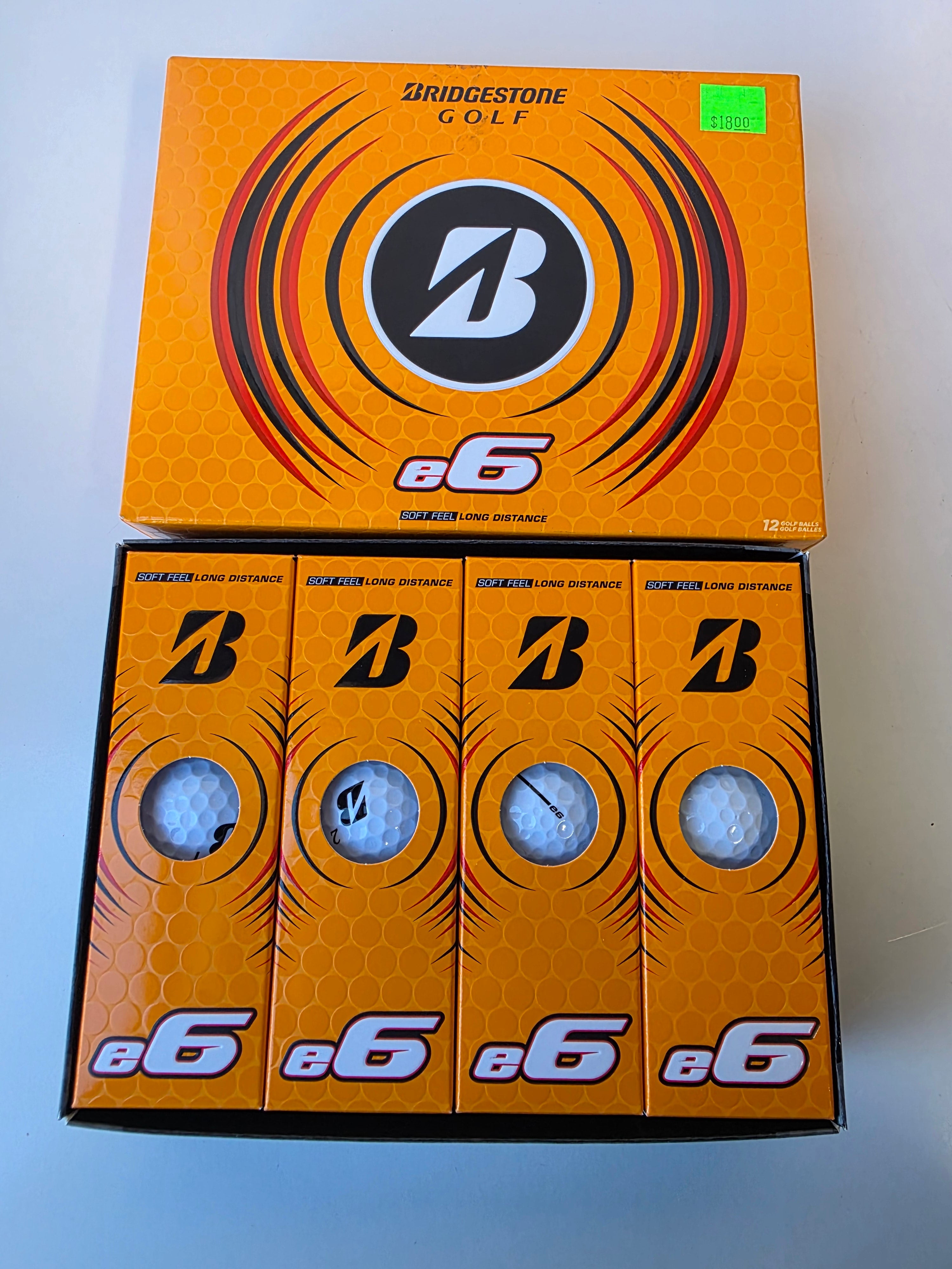Bridgestone e6 Golf Balls 12 Pack Soft Feel Long Distance Seamless Cover