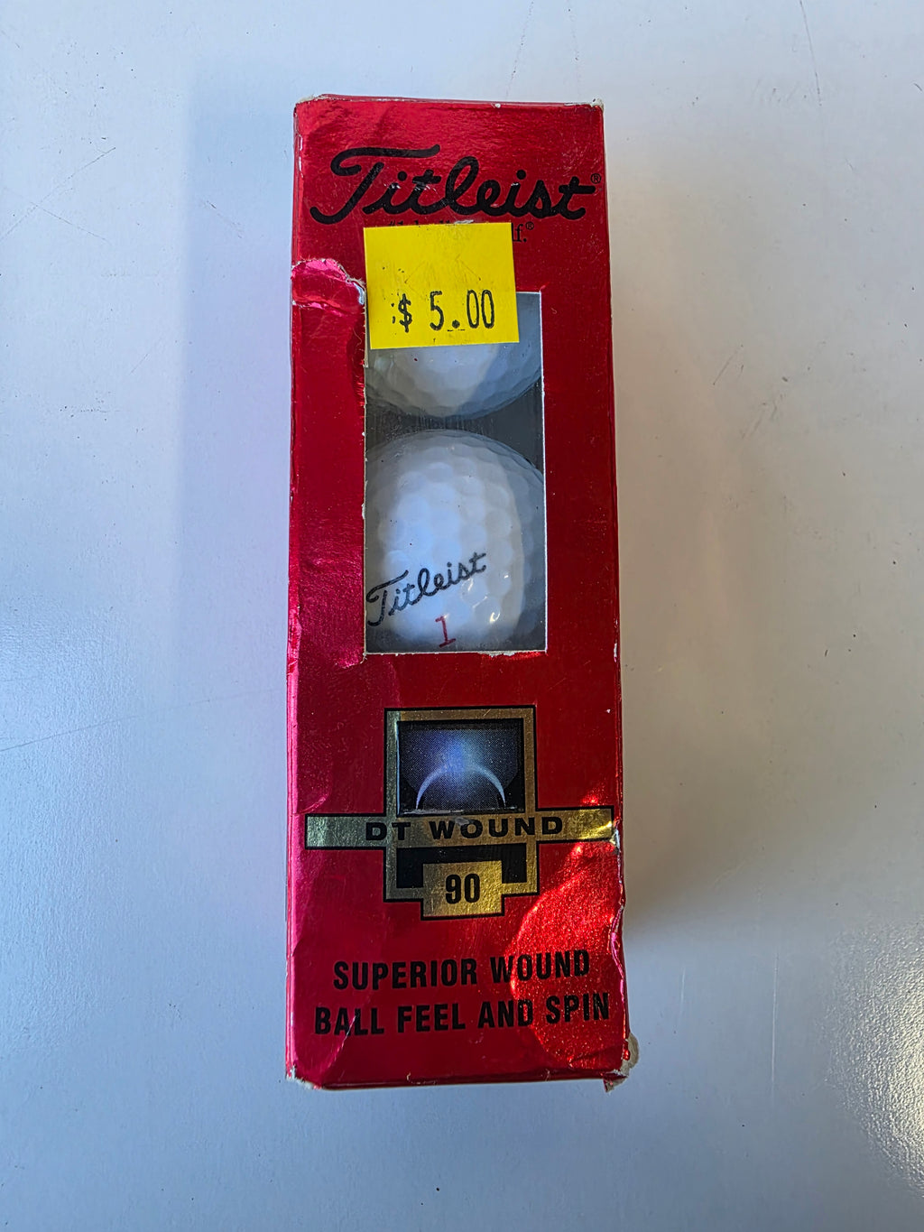 Vintage Titleist DT Wound 90 Golf Balls 3 Pack Made in USA Collectible Sleeve
