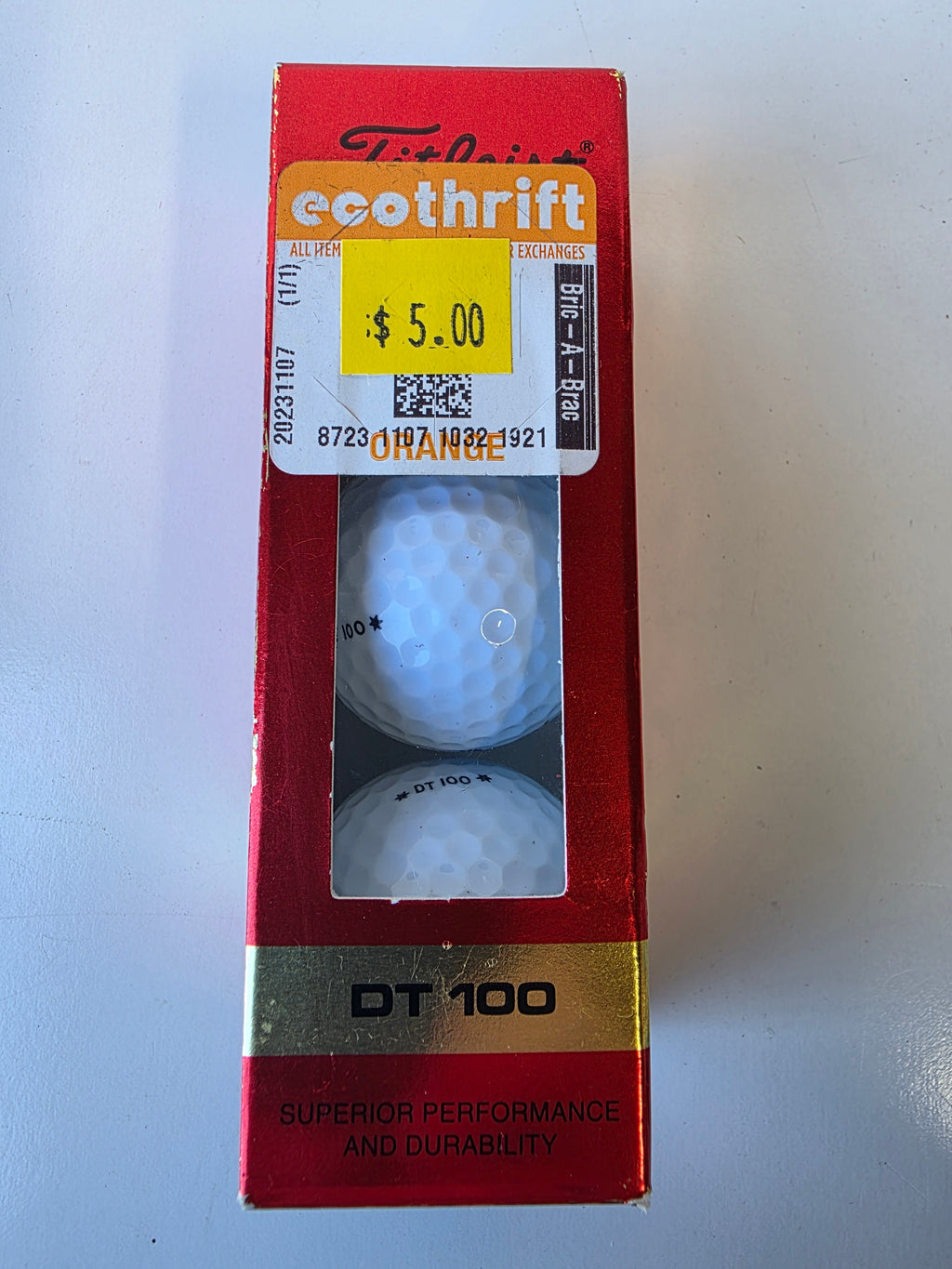Vintage Titleist DT 100 Golf Balls 3 Pack Made in USA Superior Distance Control