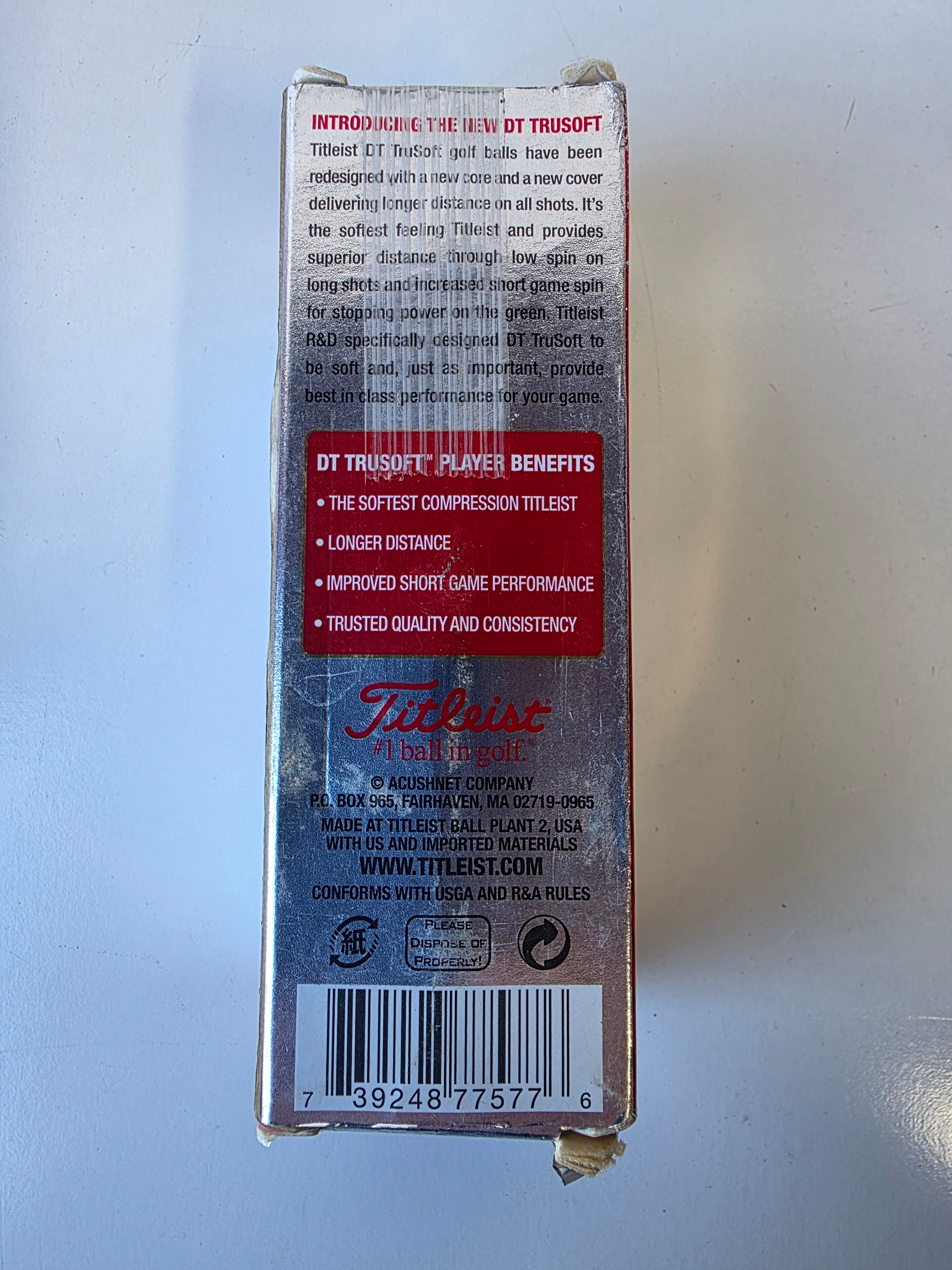 Titleist DT TruSoft Golf Balls 3 Pack Soft Feel Distance Control – Made in USA