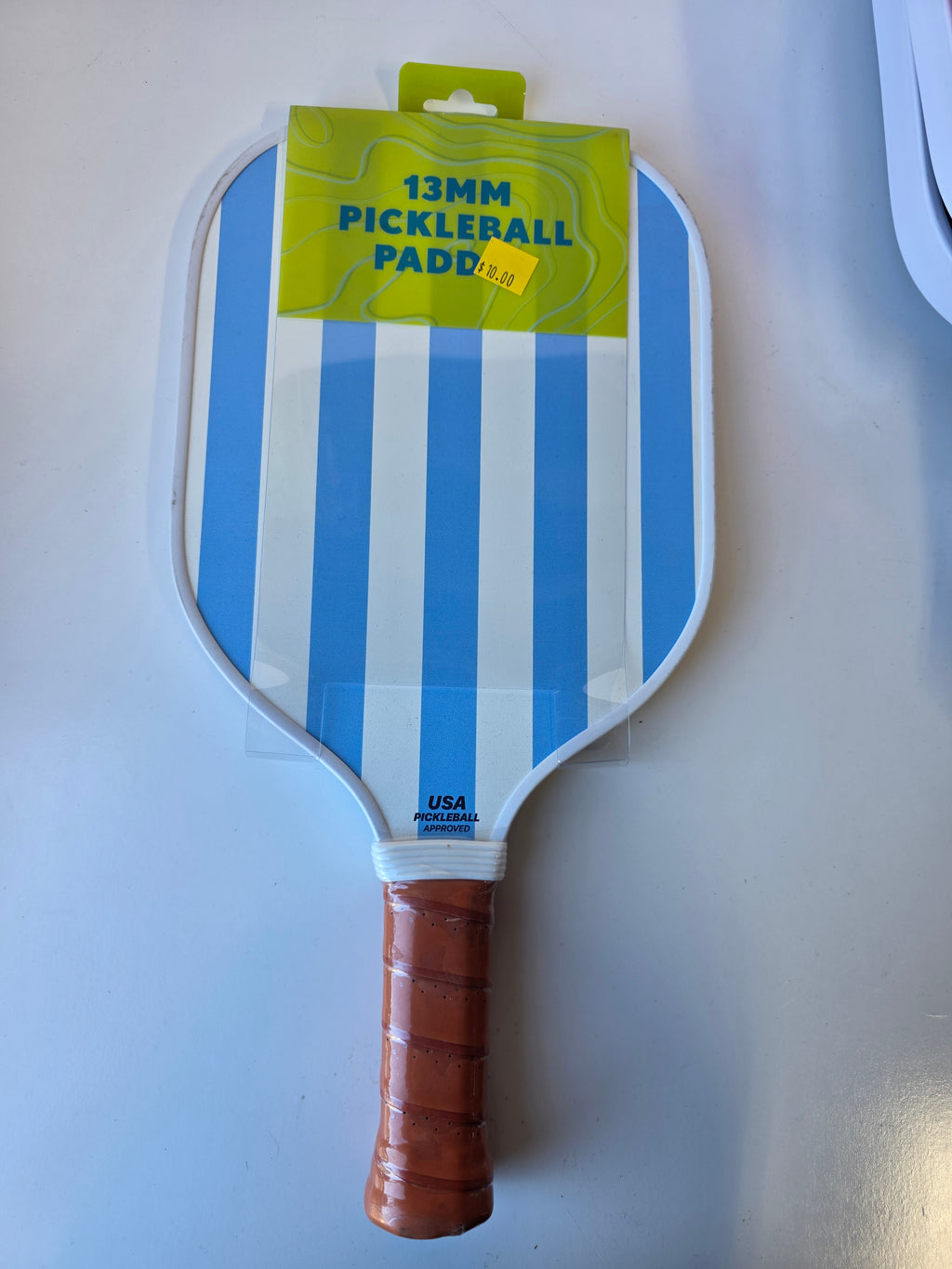 Blue Stripe & Floral 13mm Graphite Pickleball Paddle – USA Pickleball Approved Recreational Series