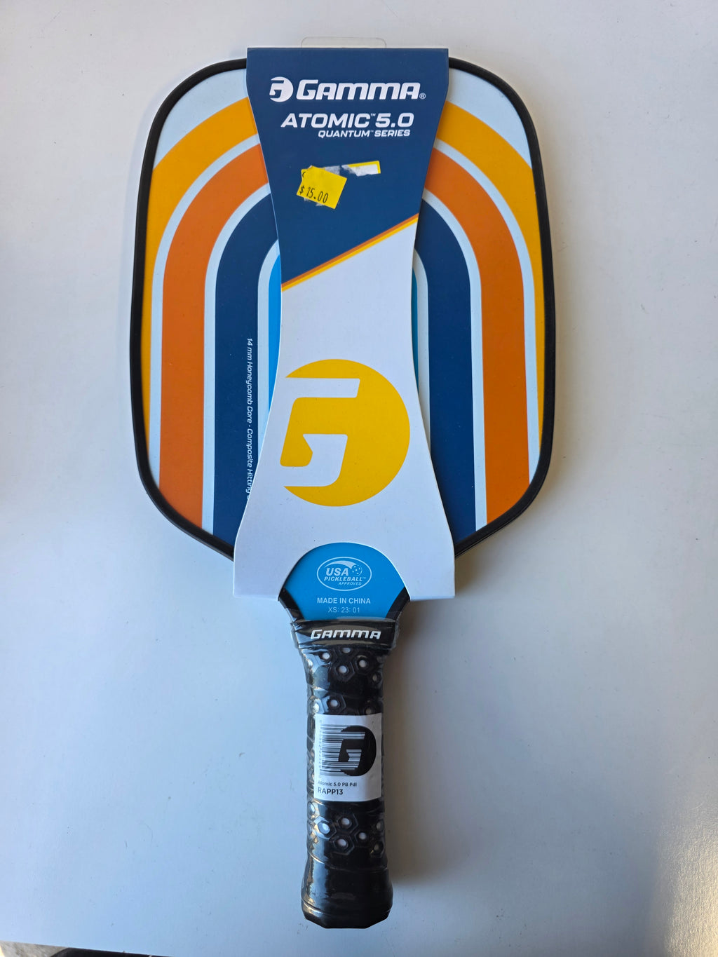GAMMA Atomic 5.0 Quantum Series Pickleball Paddle – Fiberglass Face, USA Pickleball Approved