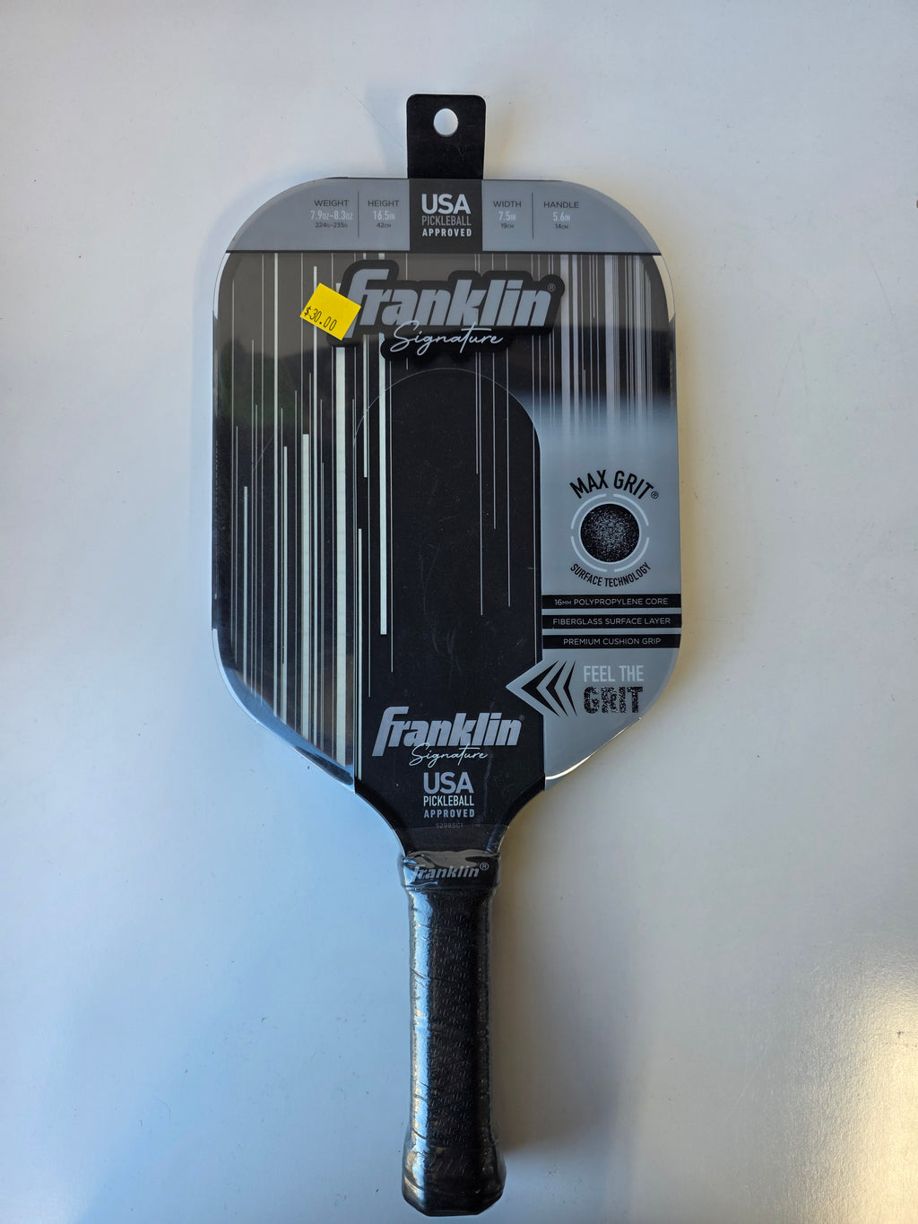 Franklin Signature Pickleball Paddle – 16mm Polypropylene Core, MaxGrit Surface, USA Pickleball Approved