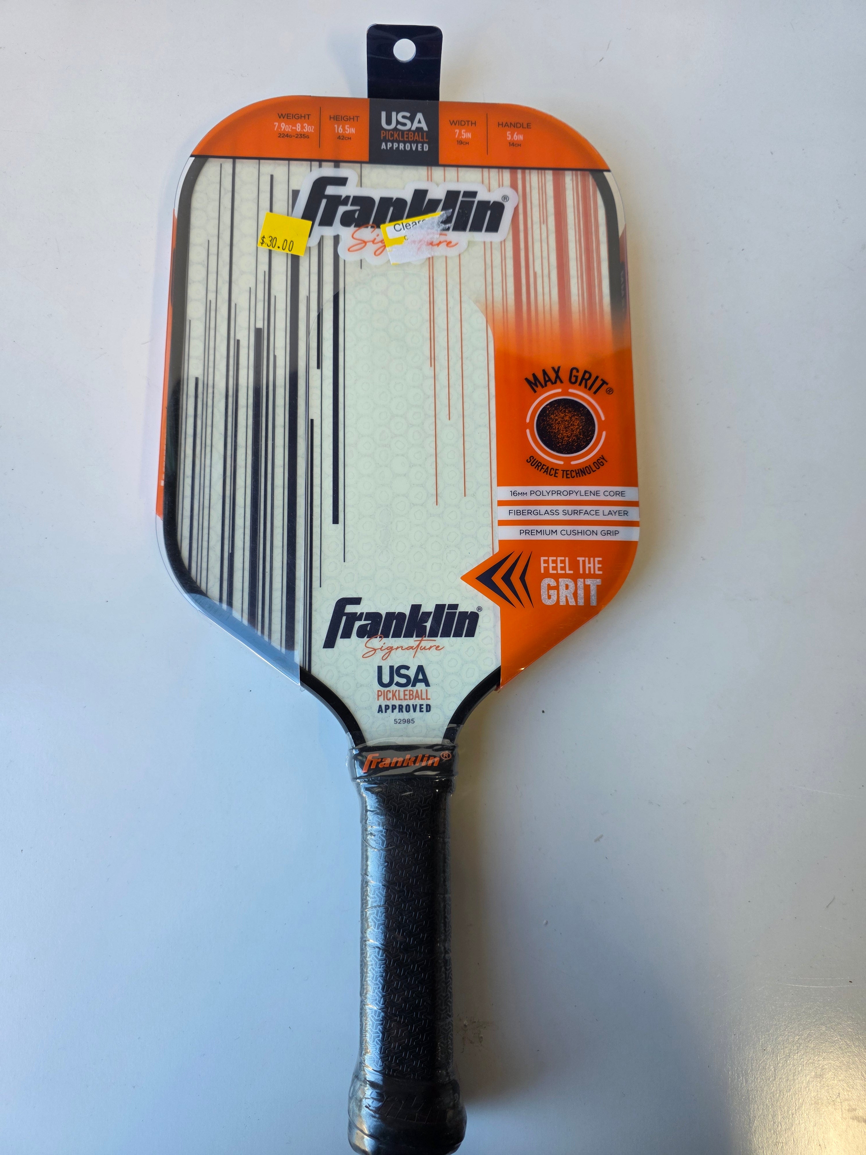 Franklin Signature Pickleball Paddle – 16mm Polypropylene Core, MAXGRIT Surface Technology, USA Pickleball Approved
