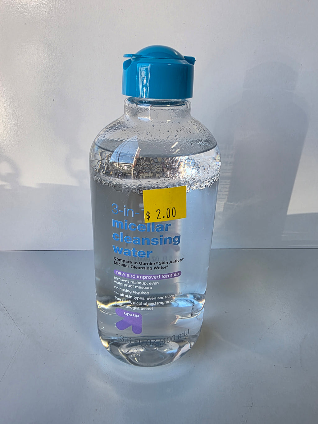 Up&Up 3-In-1 Micellar Cleansing Water Makeup Remover 13.5 oz Dermatologist Tested