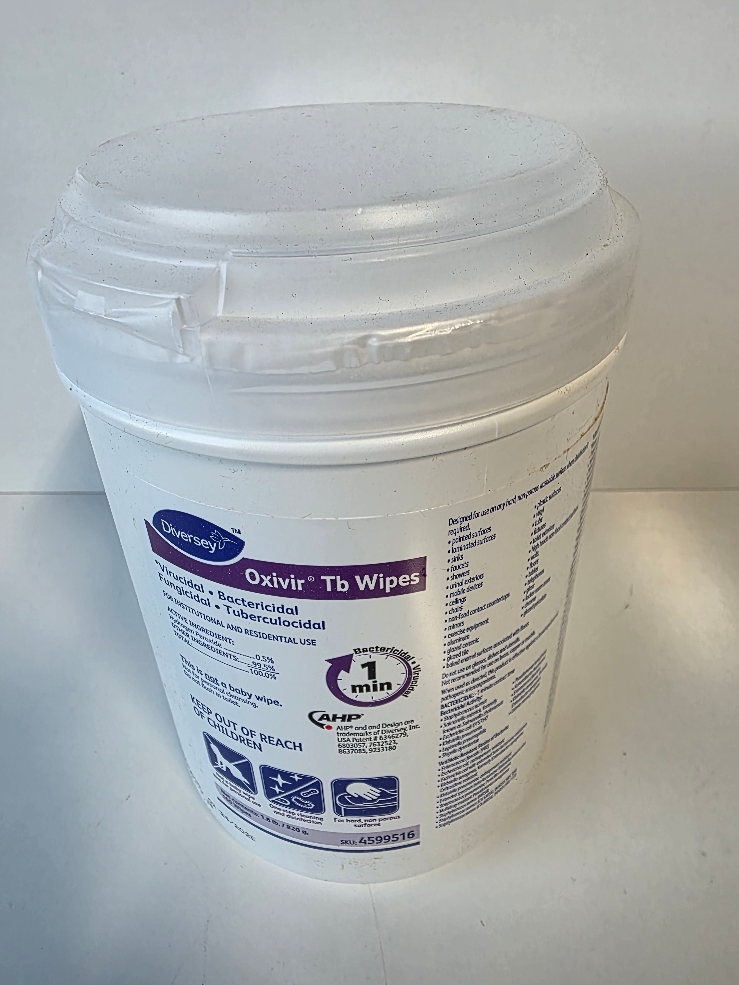 Diversey Oxivir Tb Disinfectant Wipes Hydrogen Peroxide Cleaner 160 Count Tub (79)