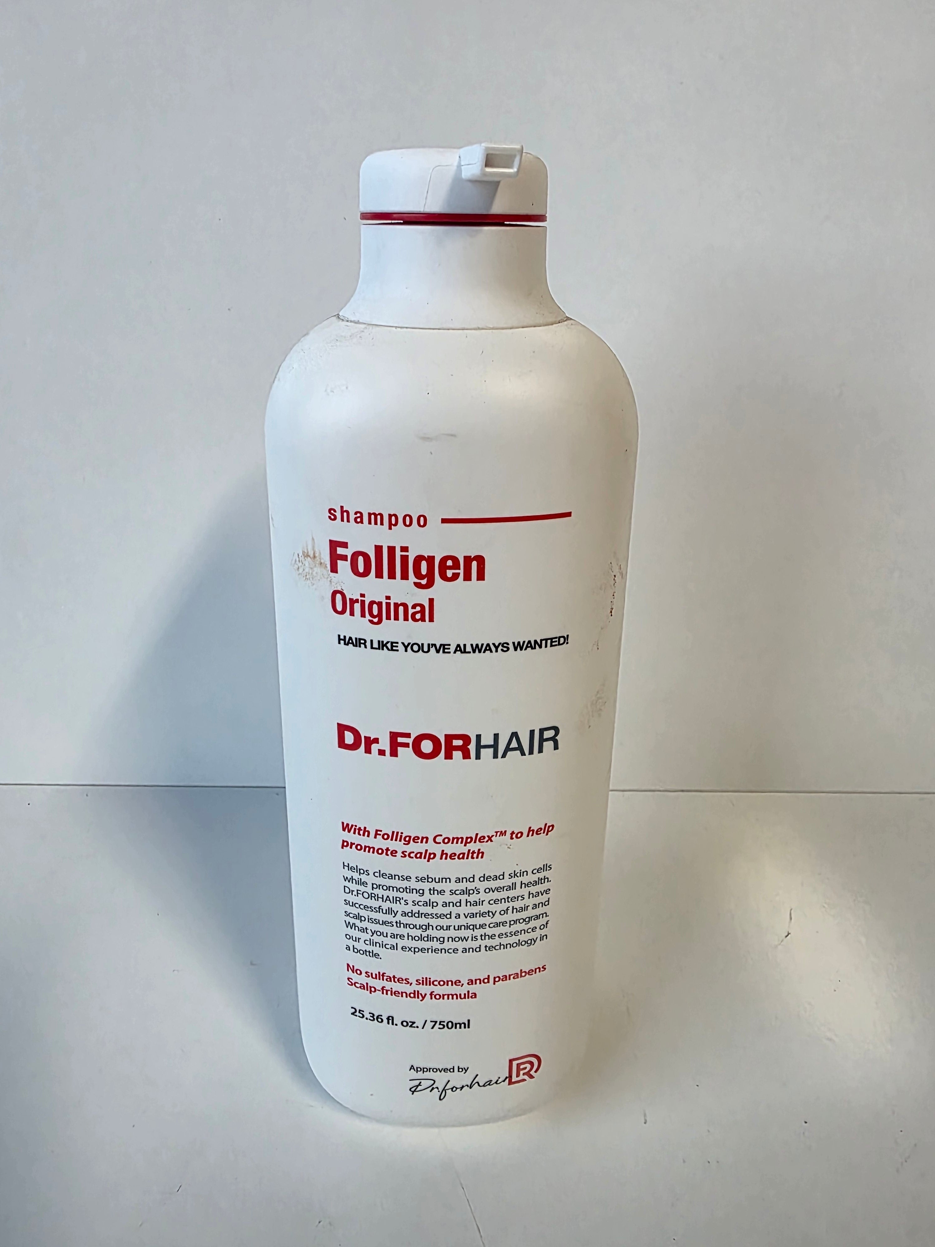 Dr.FORHAIR Folligen Original Scalp Shampoo 25.36oz 750ml Sulfate Free Cleanser