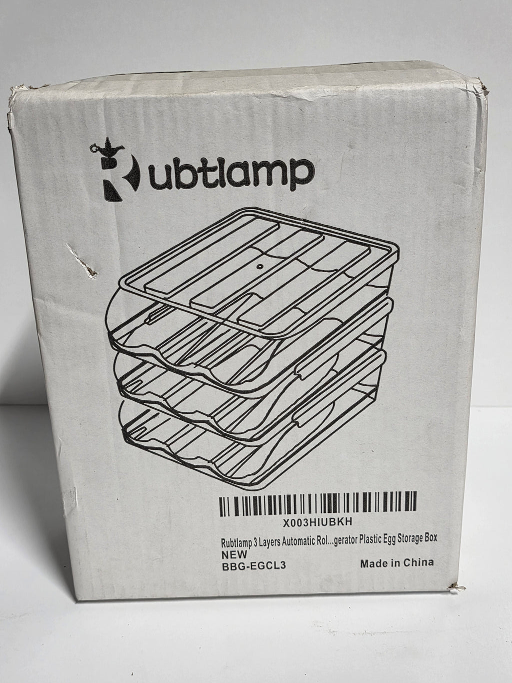 Rubtlamp 3 Layer Automatic Rolling Clear Plastic Egg Storage Holder Organizer Box