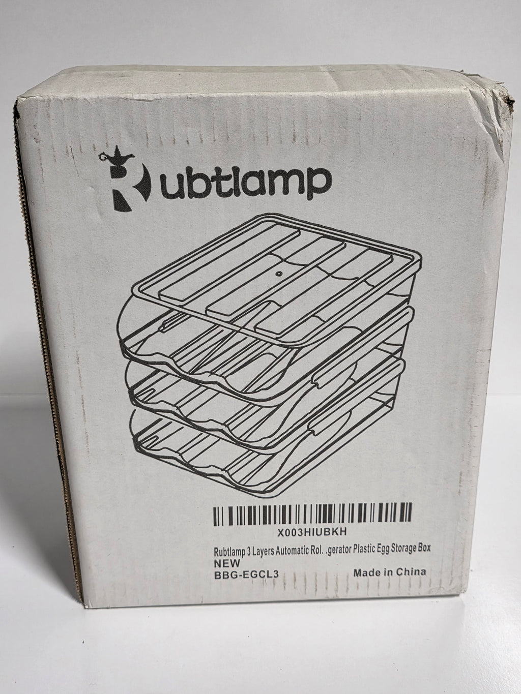 Rubtlamp 3 Layer Automatic Rolling Clear Plastic Egg Storage Holder Organizer Box