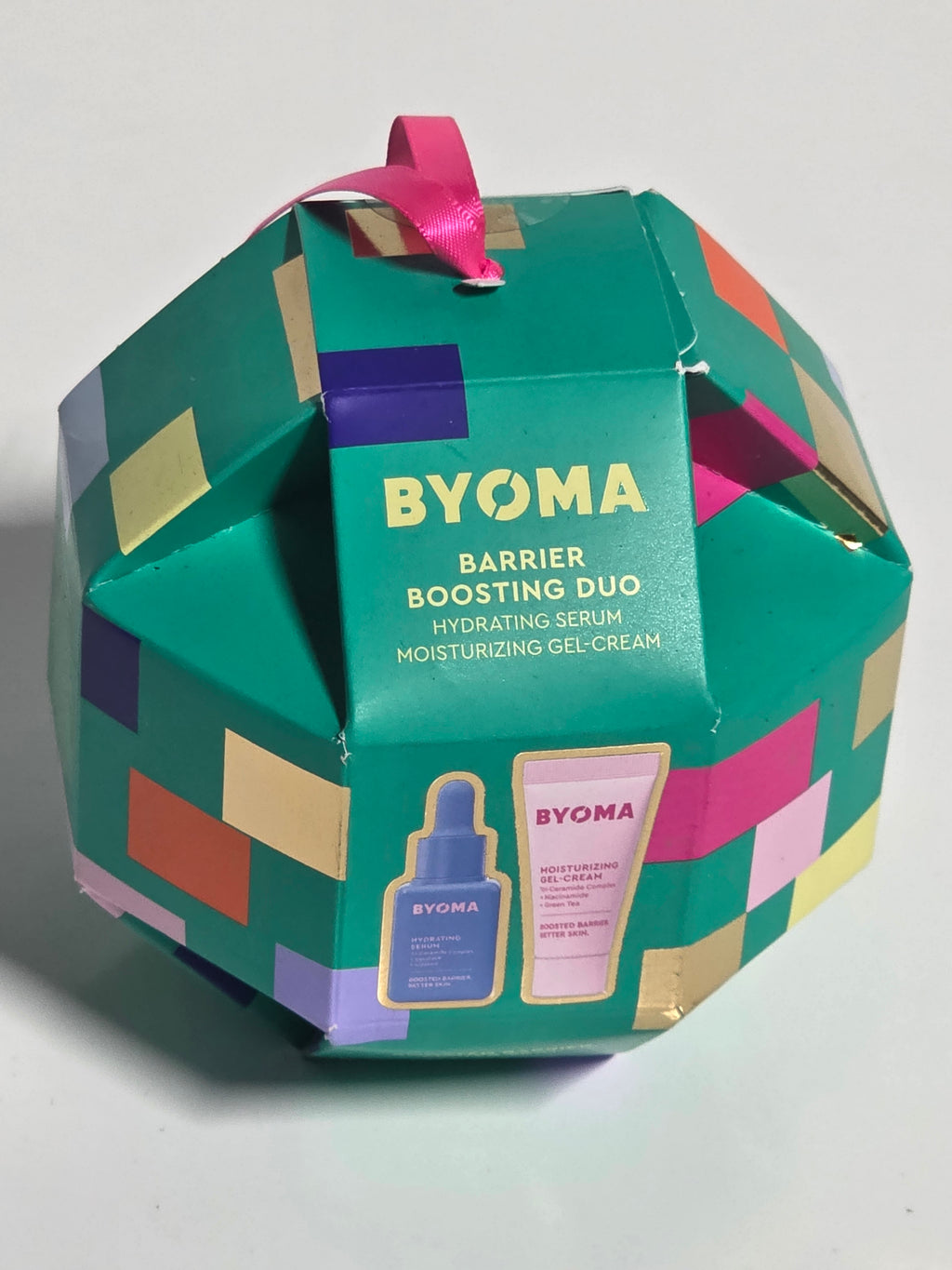 Byoma Barrier Boosting Duo Hydrating Serum and Moisturizing Gel Cream Gift Ornament Set