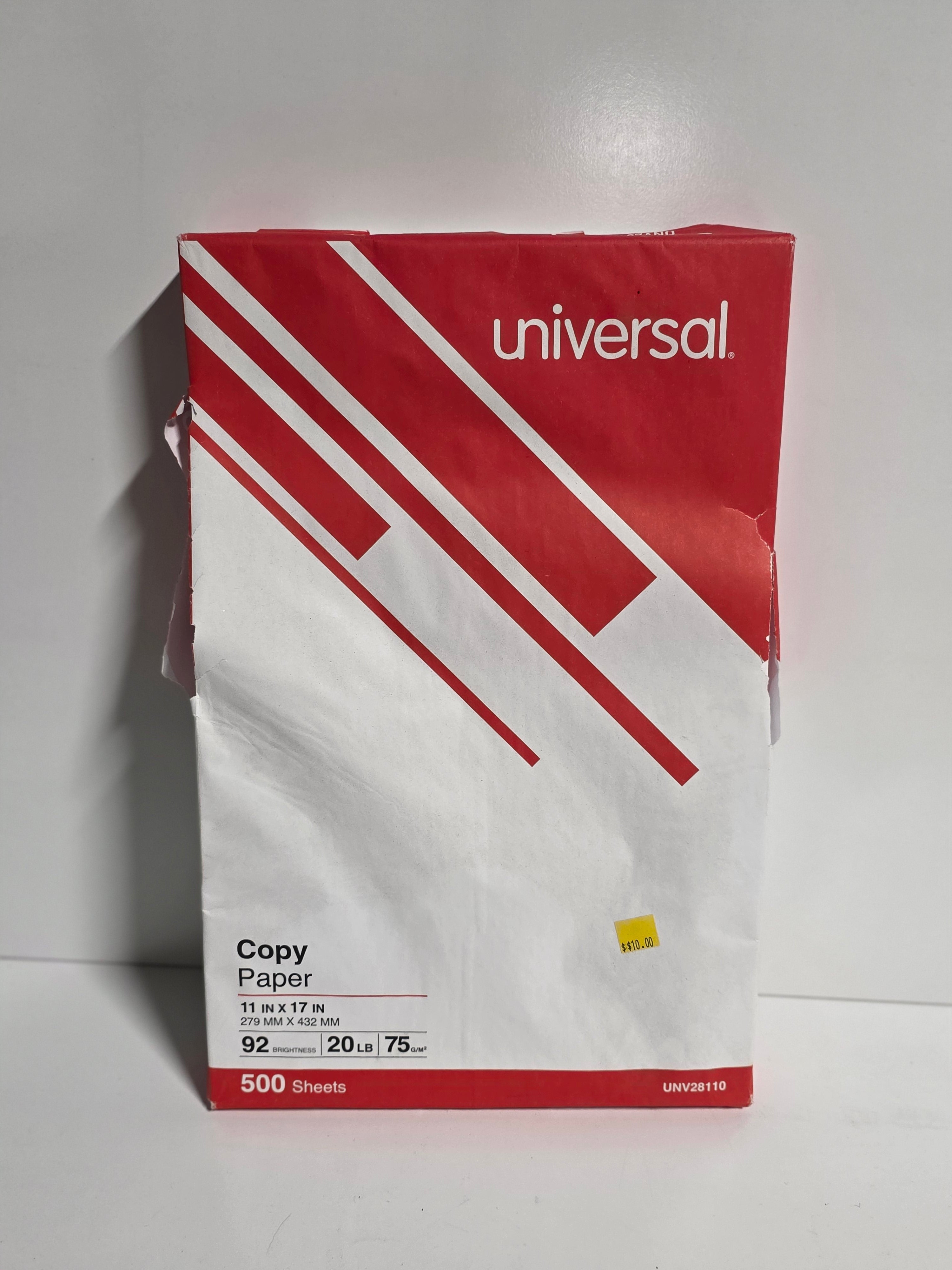 Universal Copy Paper 11x17 Tabloid Size 20 lb 92 Brightness 500 Sheets