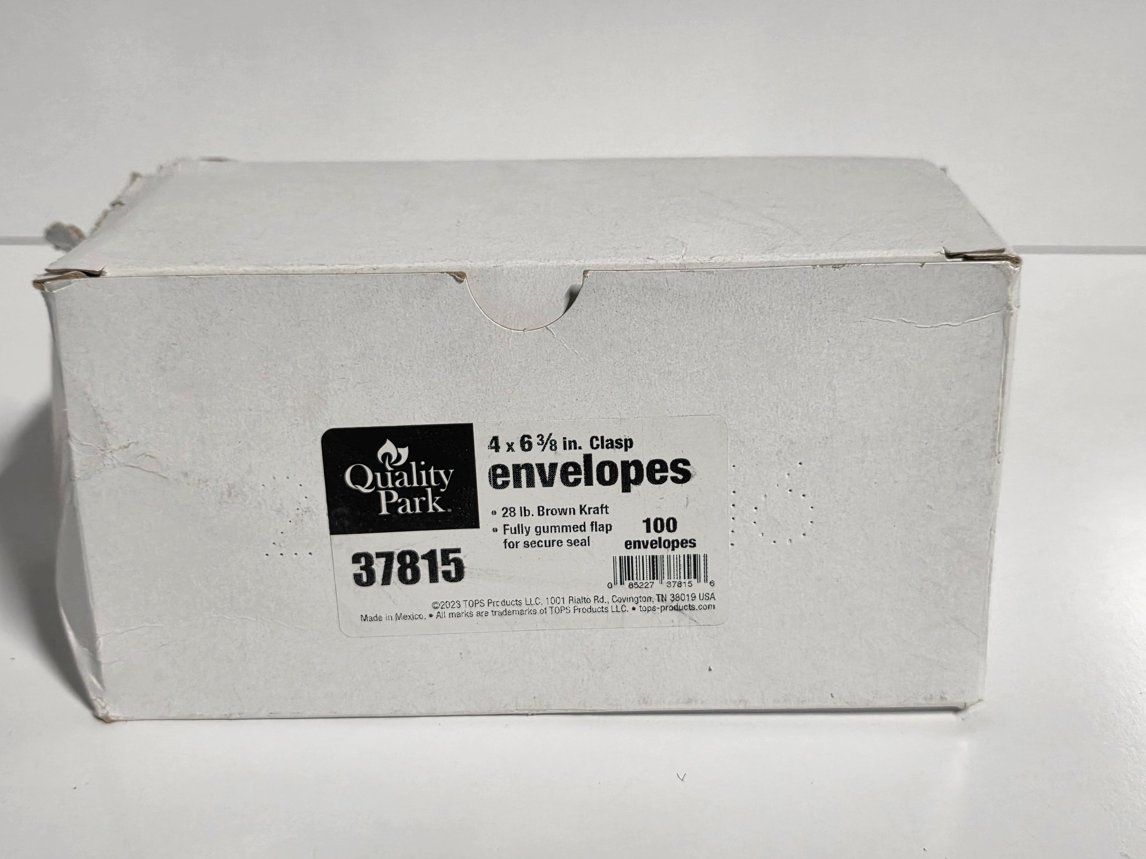 Quality Park 4x6 Inch Brown Kraft Clasp Envelopes Box of 100 Heavyweight Mailing Supplies