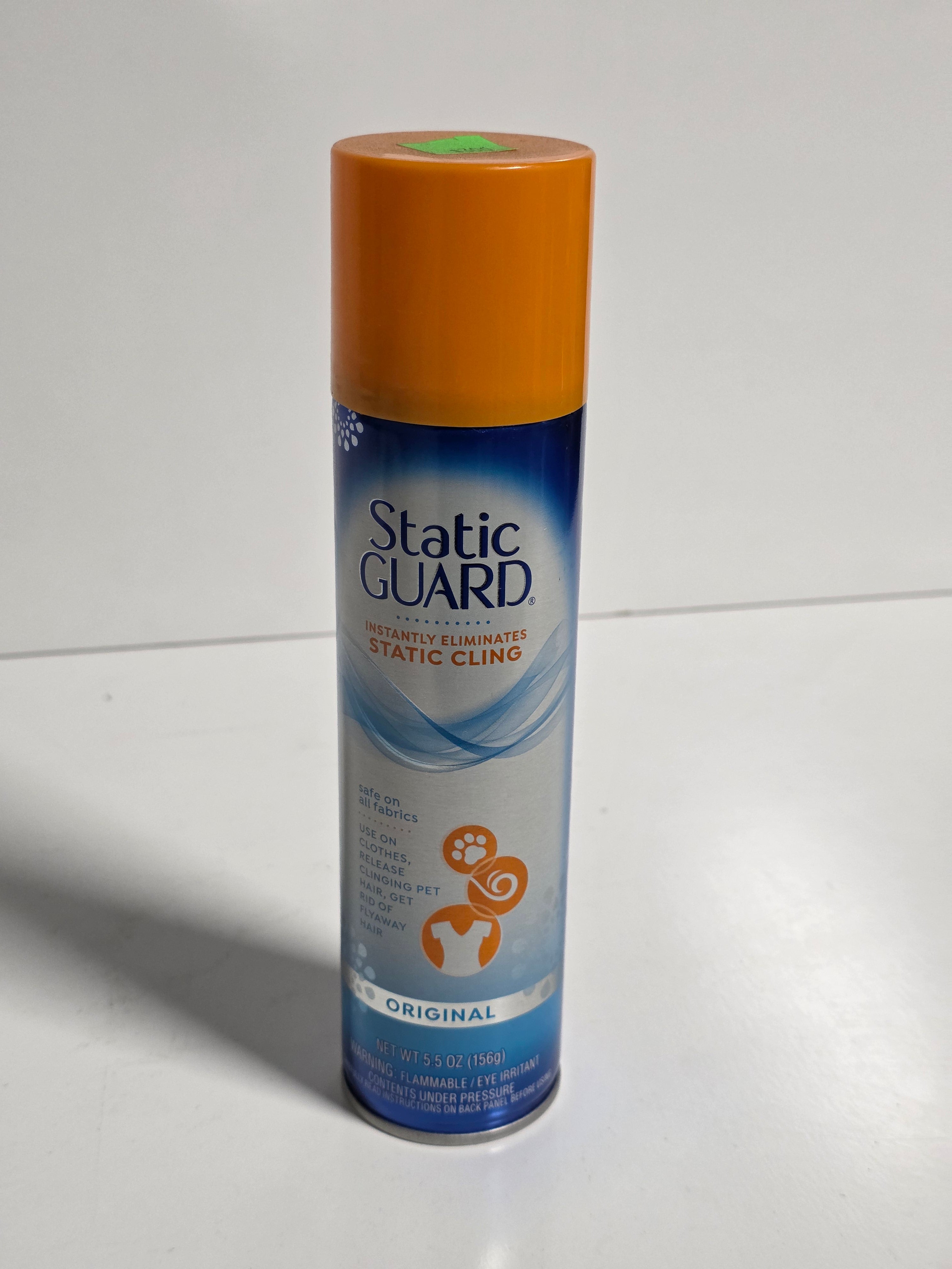 Static Guard Original Anti-Static Spray 5.5oz Fabric and Clothing Static Cling Remover